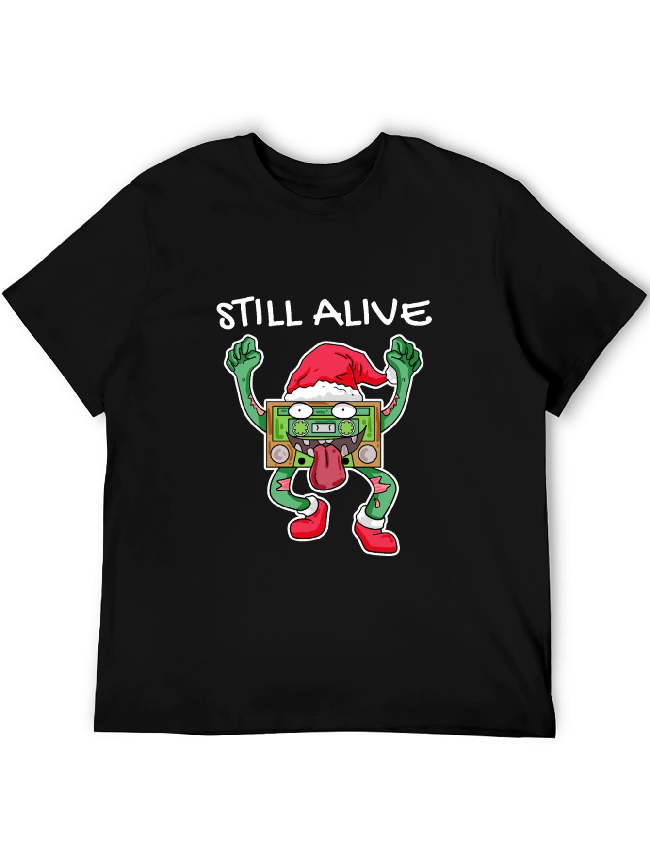 Still Alive Cassette Santa T-Shirt - 5