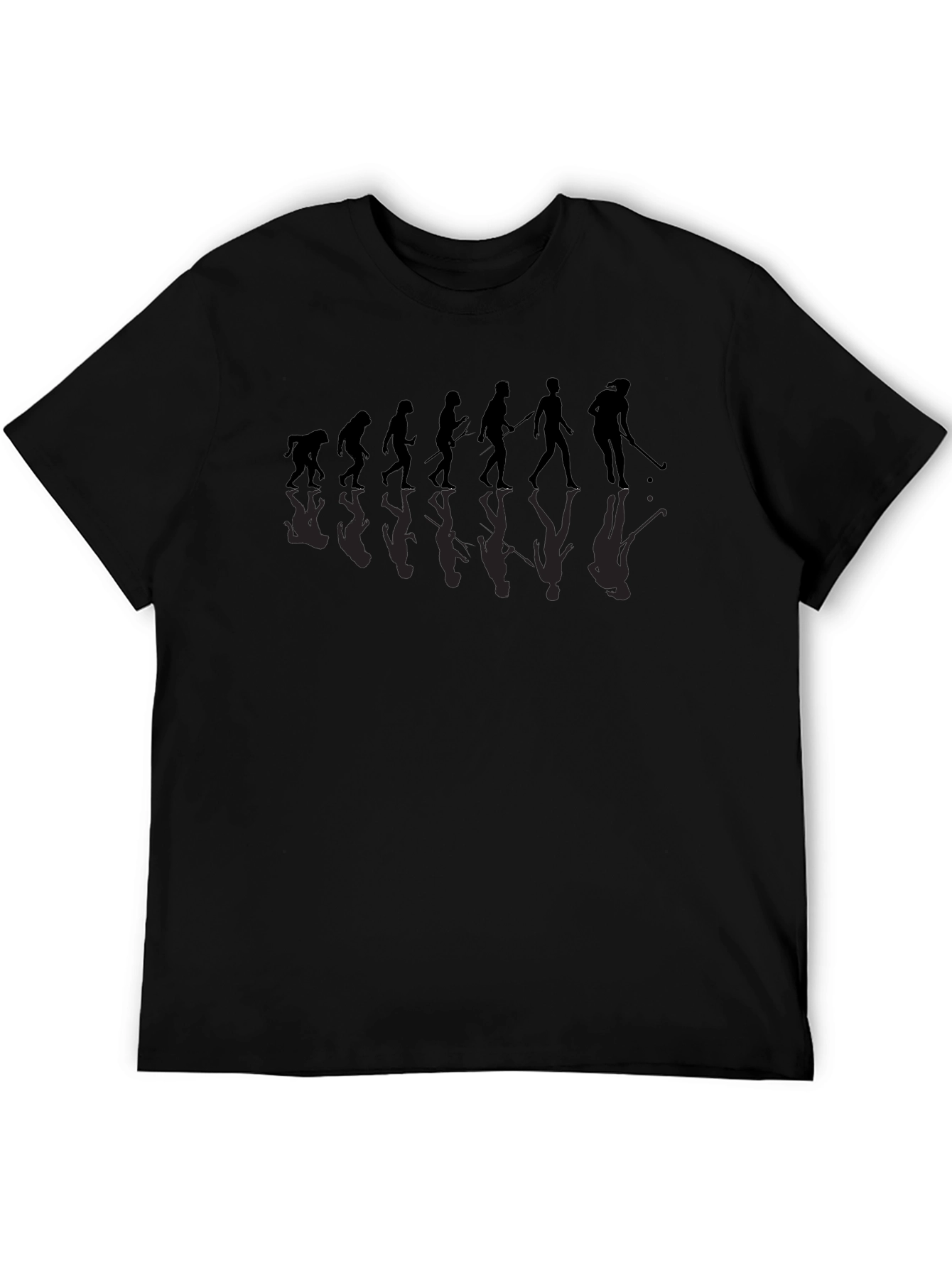 Black Golf Evolution Graphic T-Shirt - Funny Golfer Tee view 5
