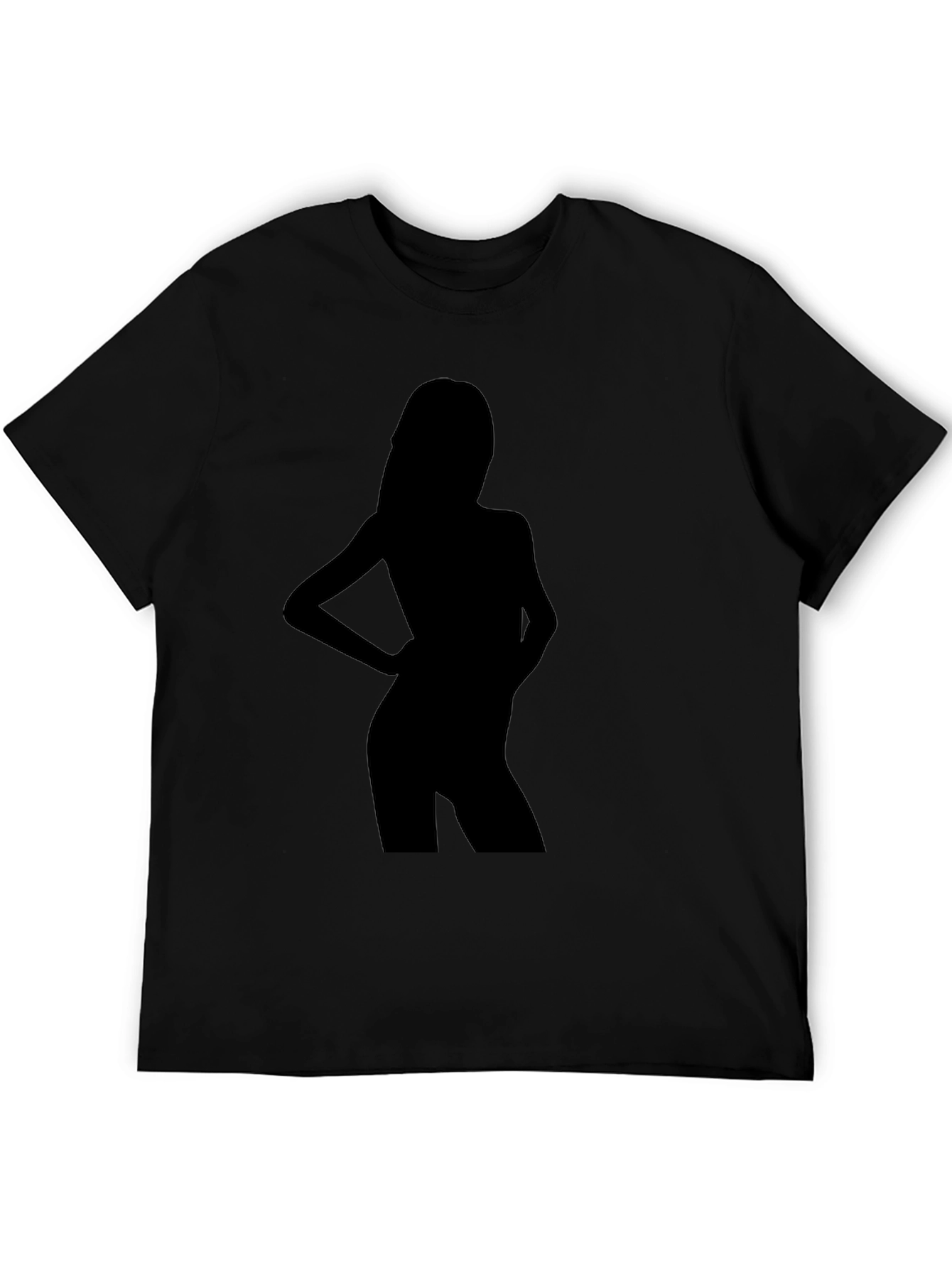 Black Silhouette Graphic Tee - Trendy Black T-Shirt view 5