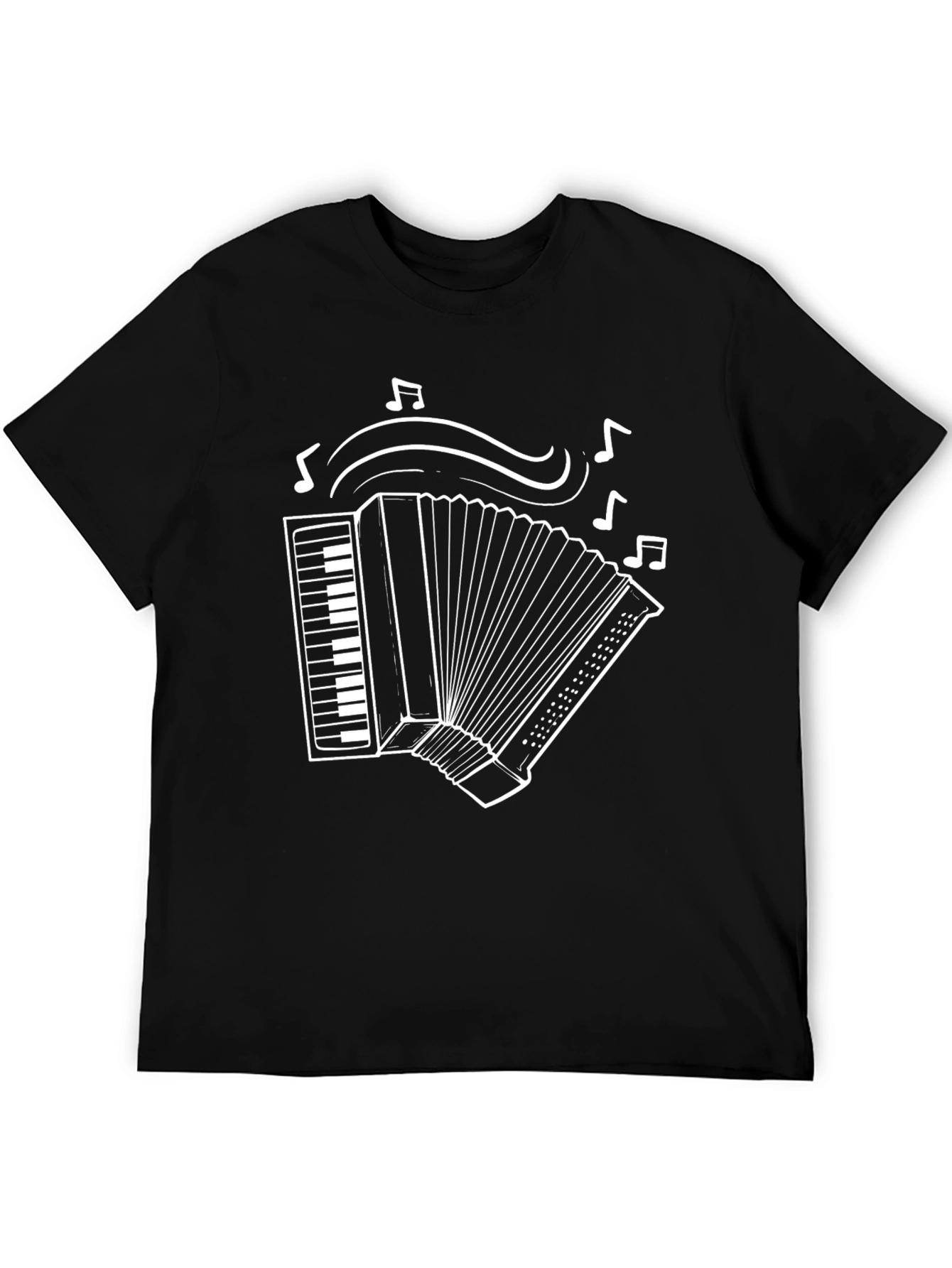 Black Accordion Music T-Shirt - Stylish Band Tee view 5
