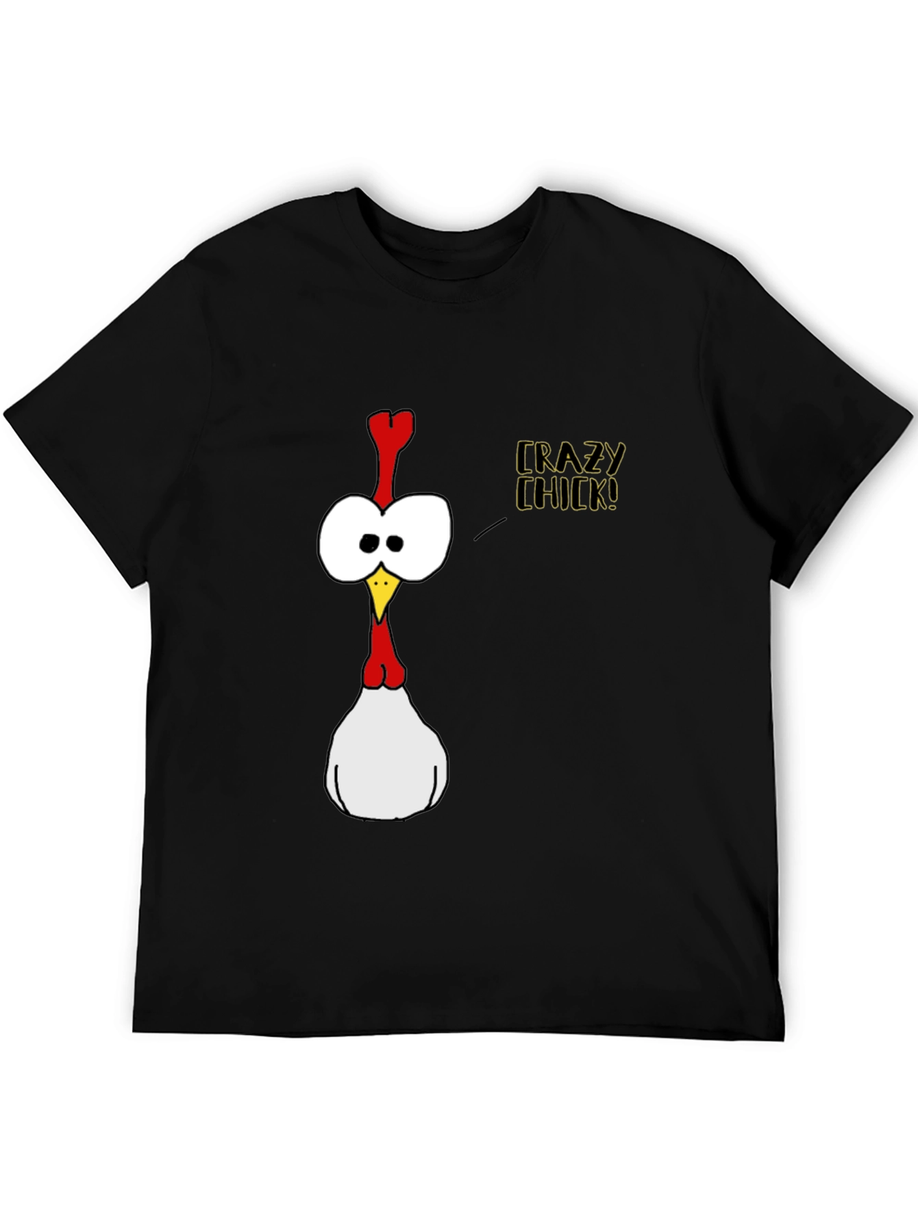 Black Crazy Chick Graphic Tee view 5