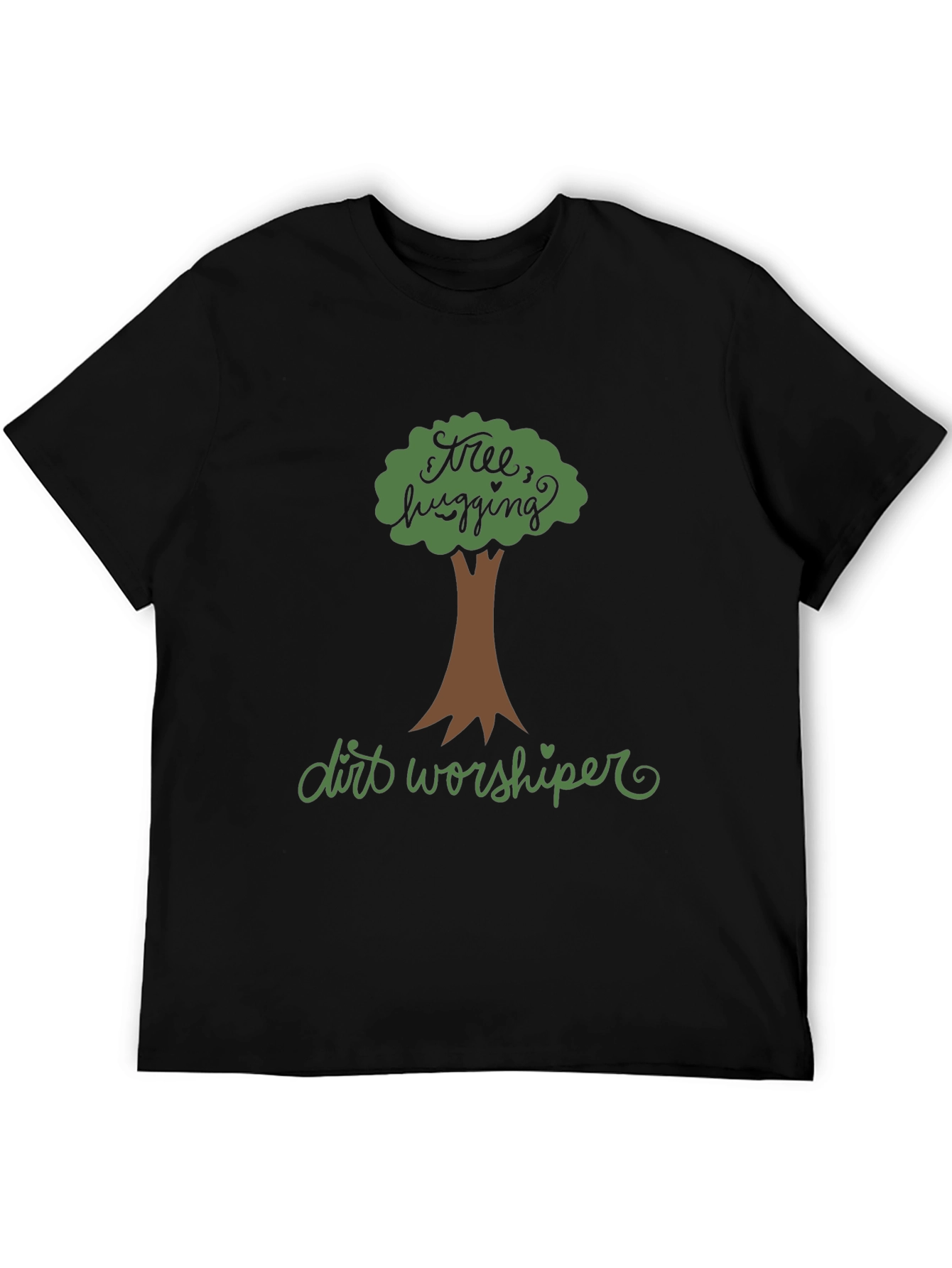 Black Tree Hugging Dirt Worshiper Graphic Tee - Eco-Friendly view 5