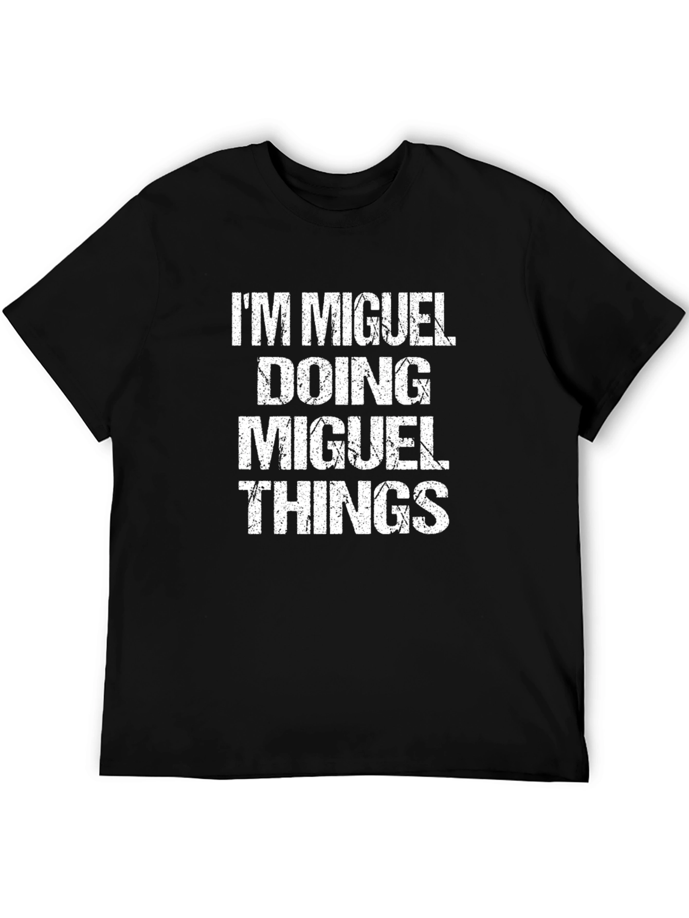 Black I'm Miguel Doing Miguel Things Graphic Tee view 5