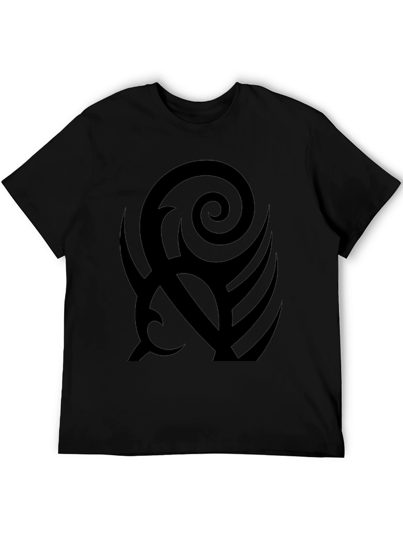 Black Black Tribal Graphic Print T-Shirt view 5