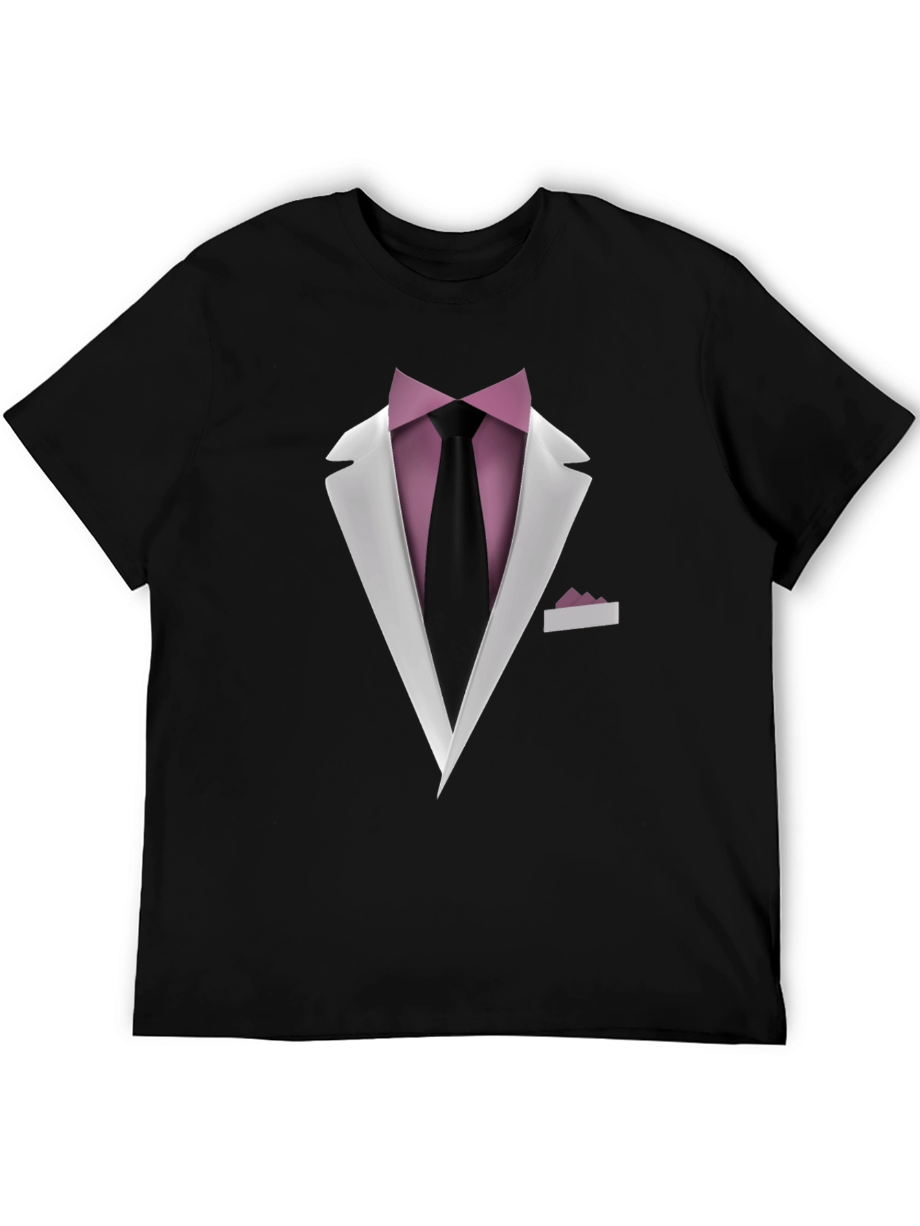 Black Tuxedo T-Shirt - Formal Wear Illusion Tee view 5