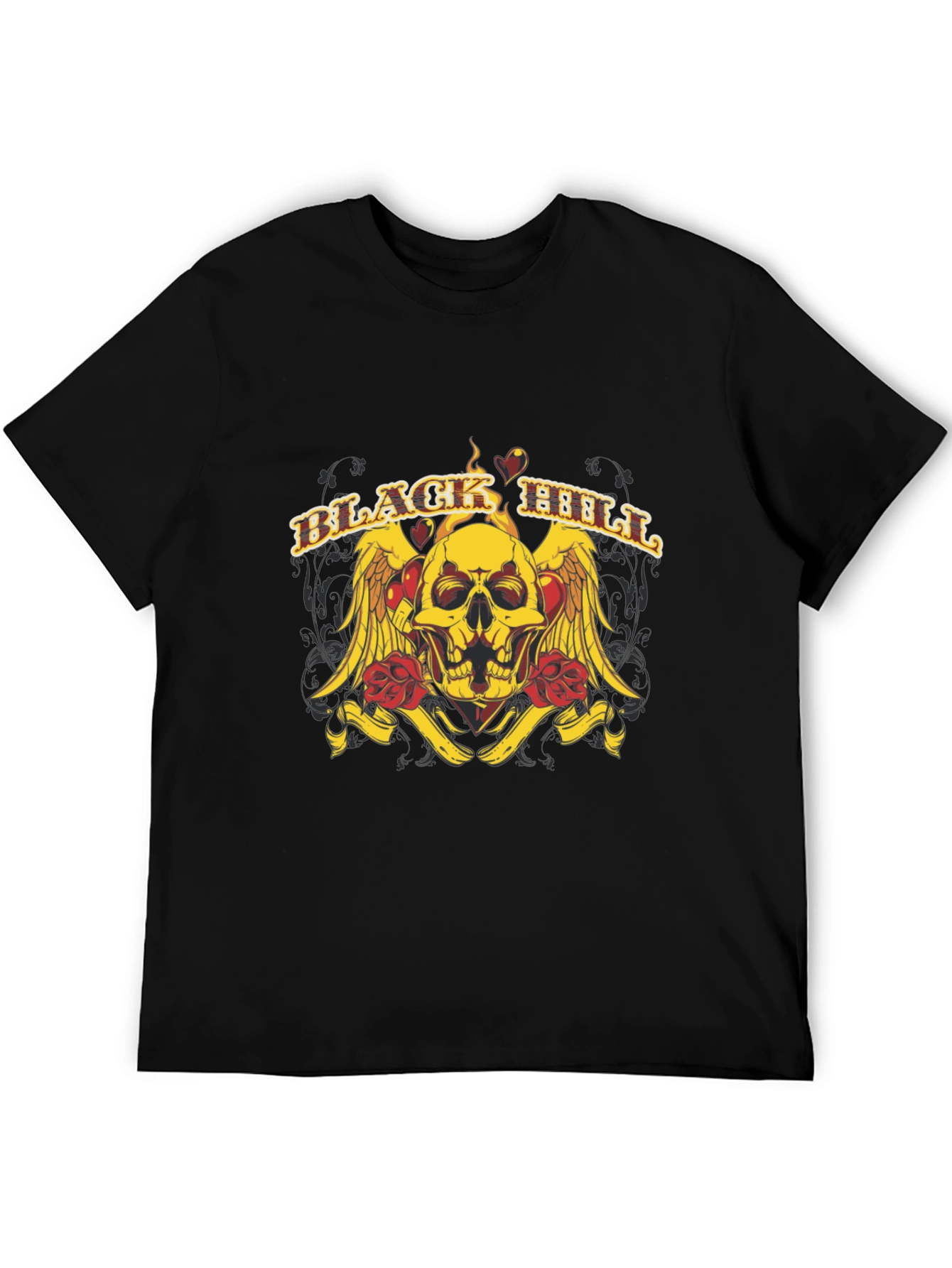 Black Black Skull Graphic Tee view 5