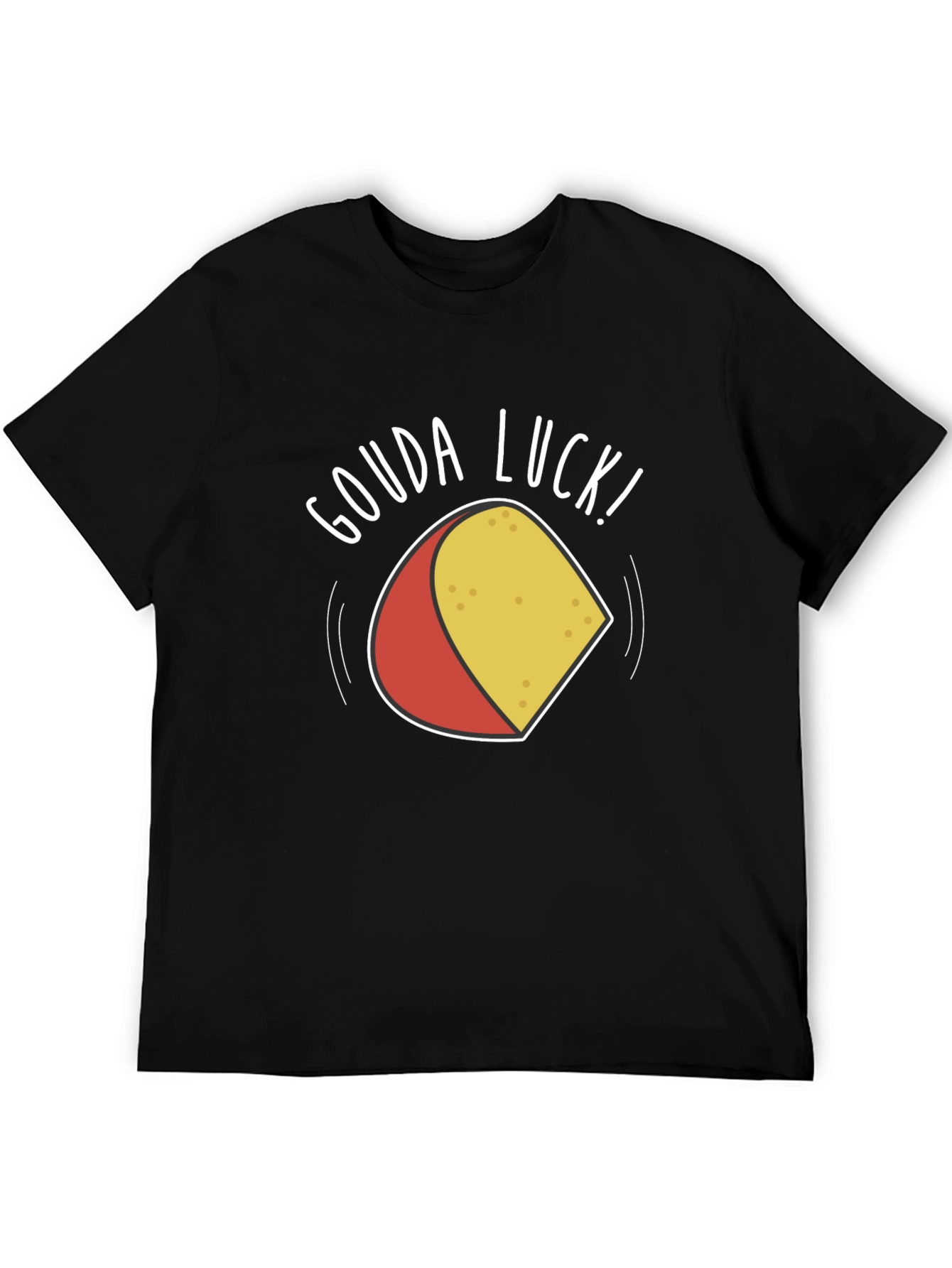 Black Gouda Luck T-Shirt - Funny Cheese Pun Tee view 5