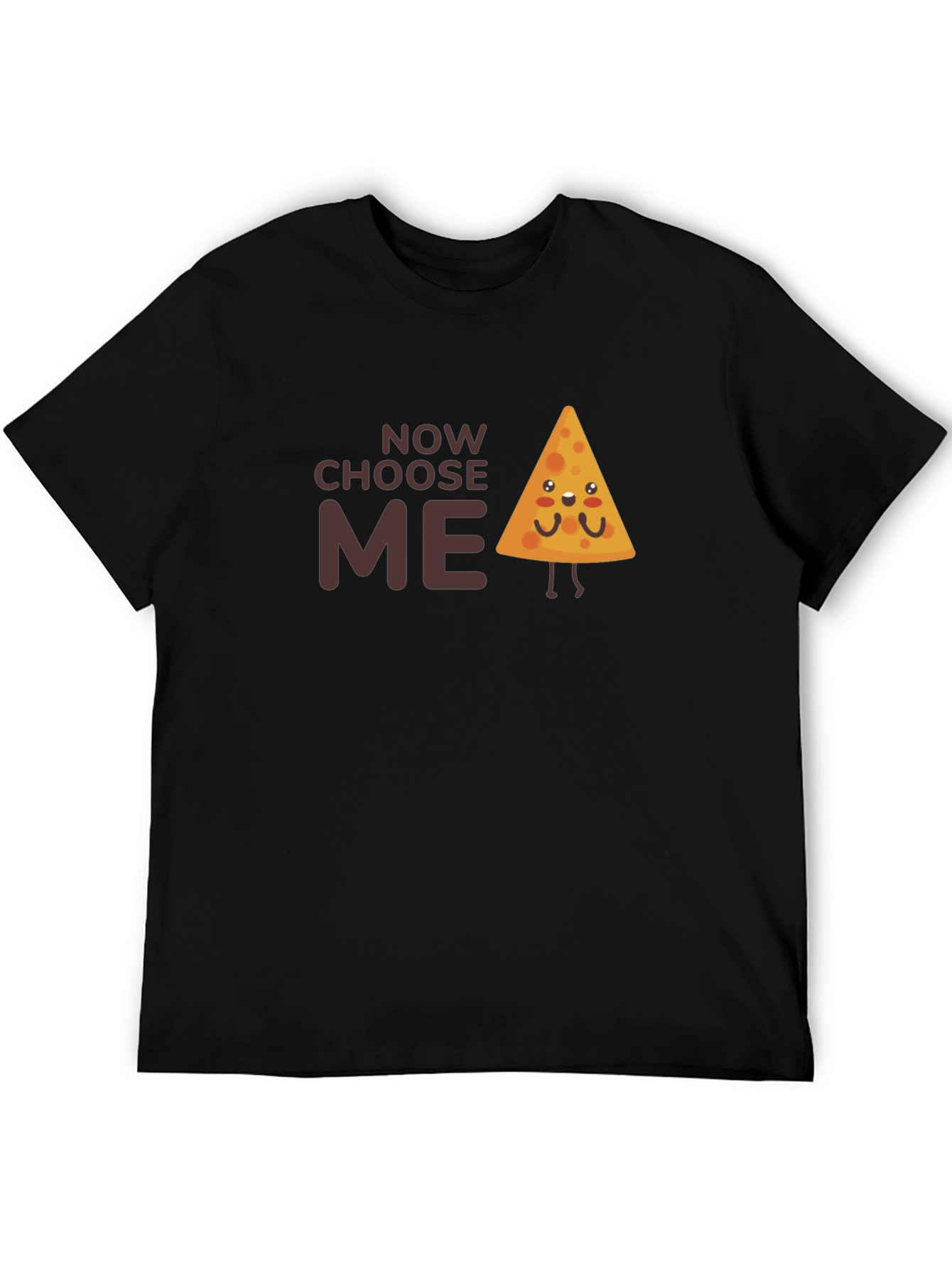 Black Choose Me Cute Nacho Chip Graphic T-Shirt view 5