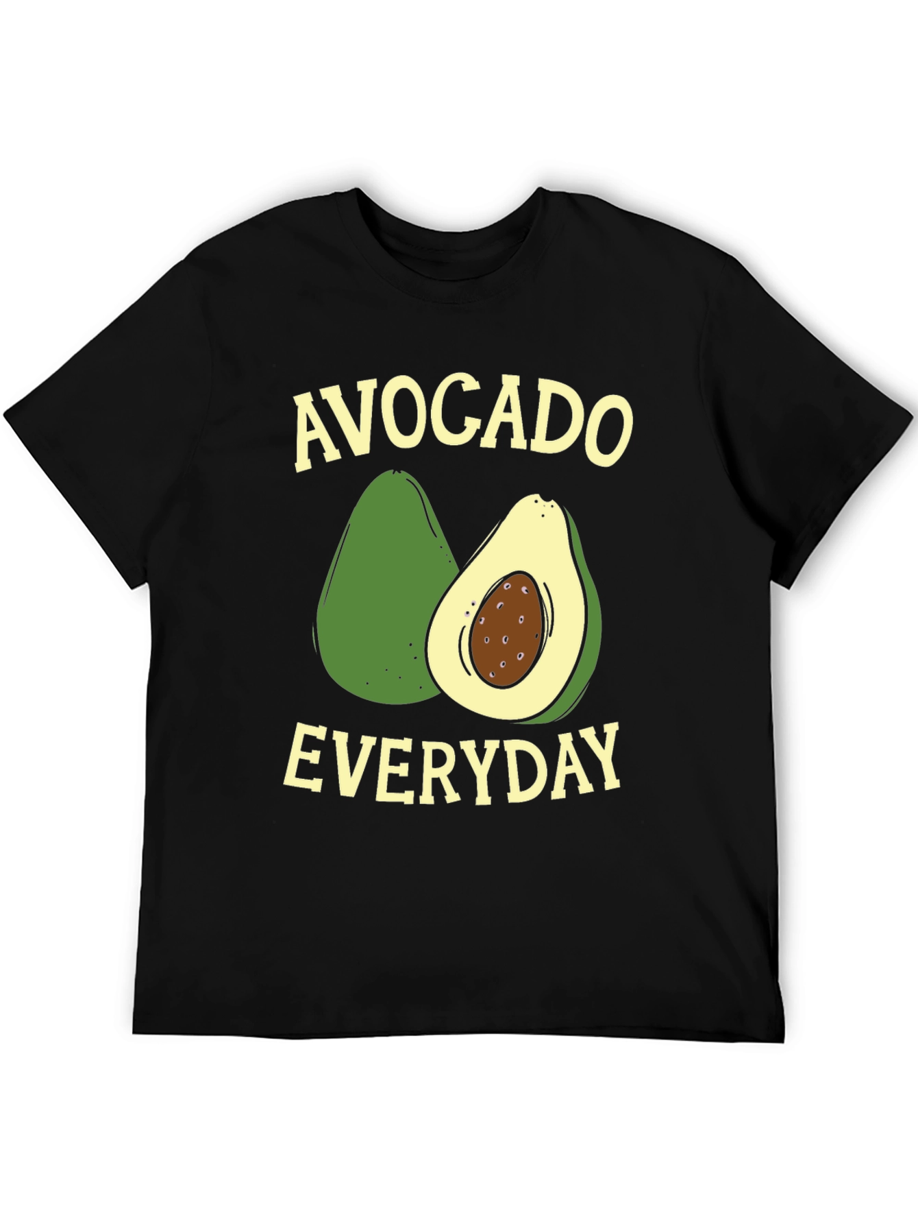 Black Avocado Everyday Graphic T-Shirt - Trendy Comfort Wear view 5