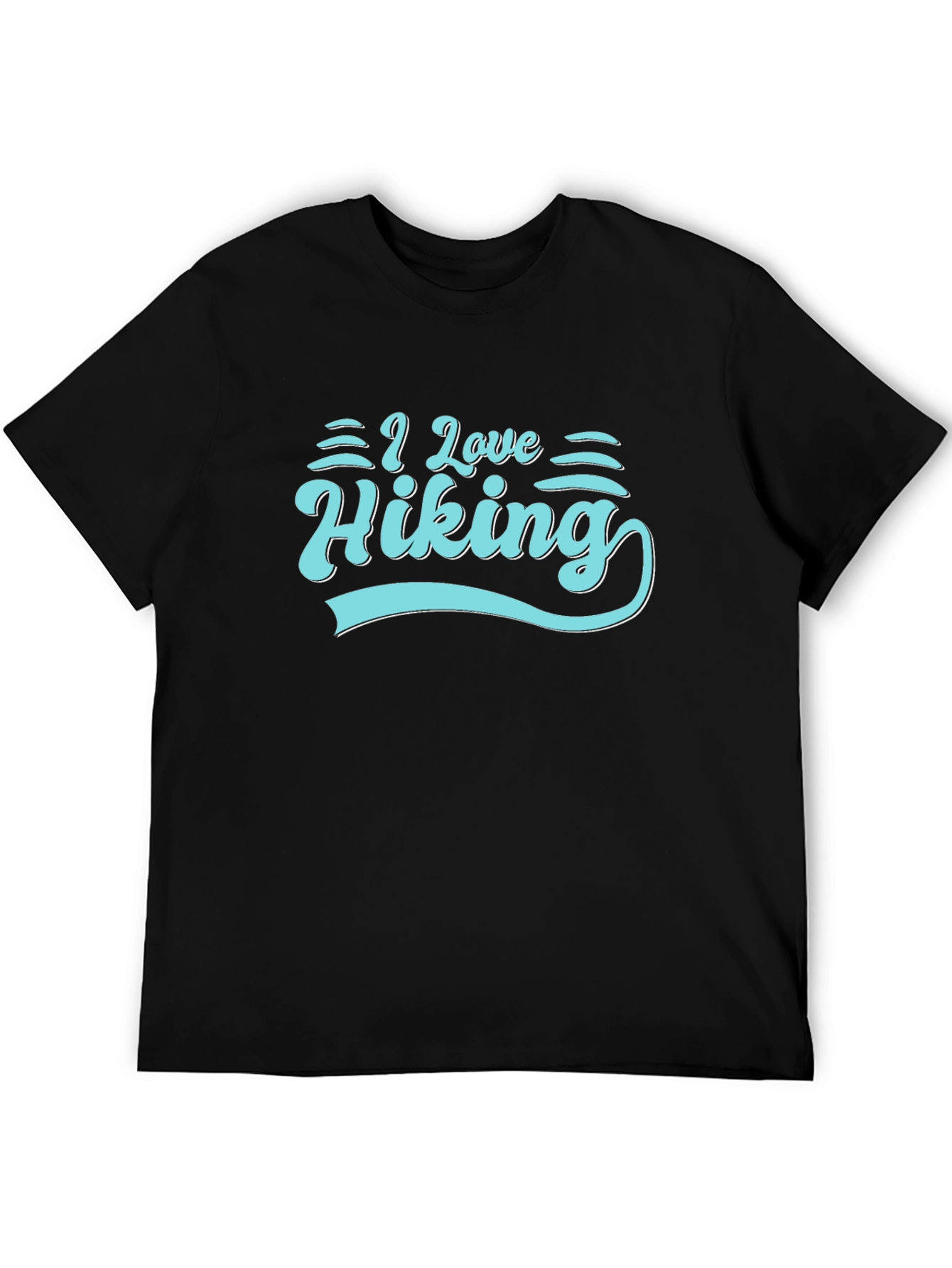Black I Love Hiking Graphic T-Shirt view 5