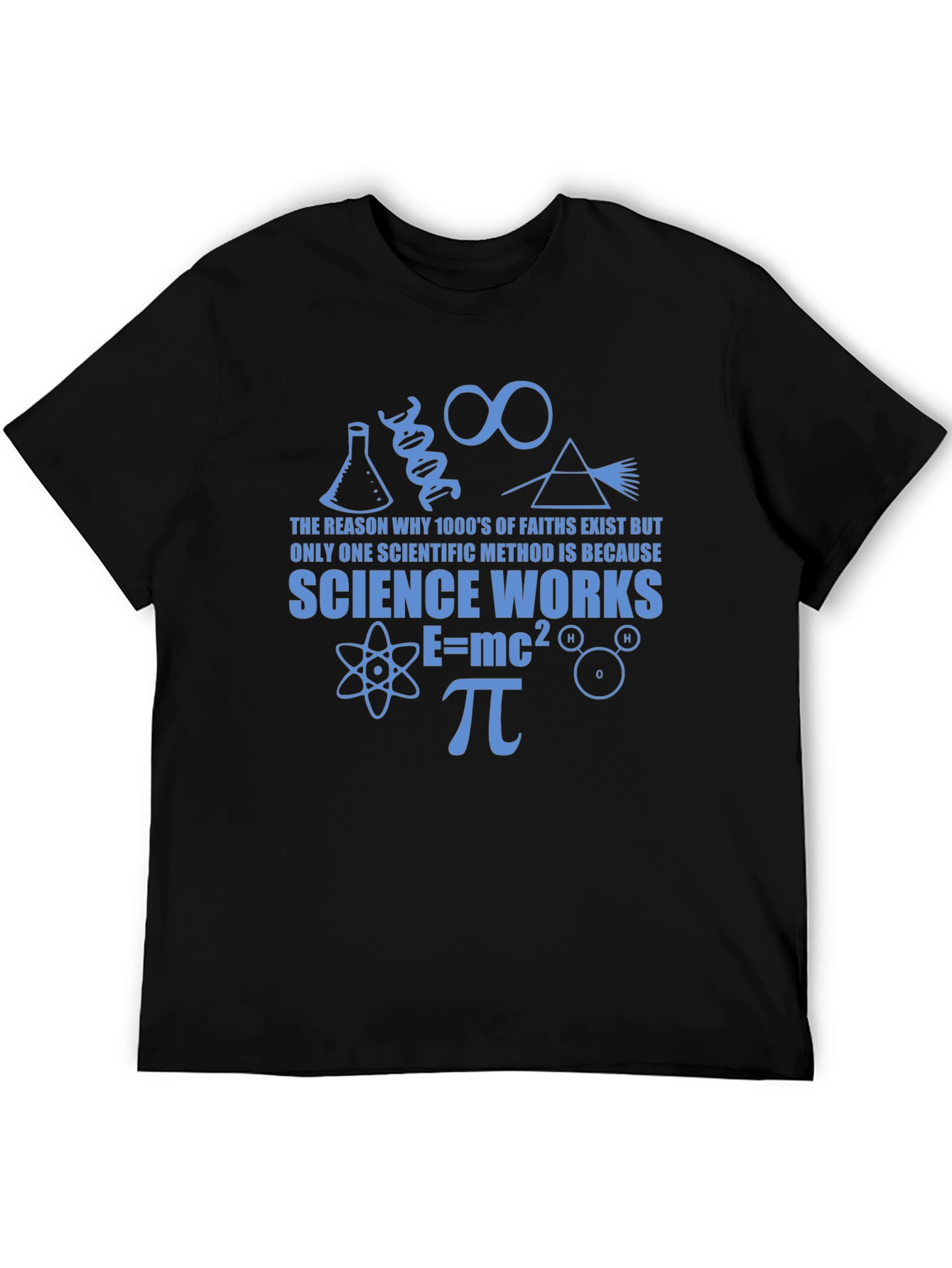 Black Science Works T-Shirt - Mens Black Graphic Tee view 5