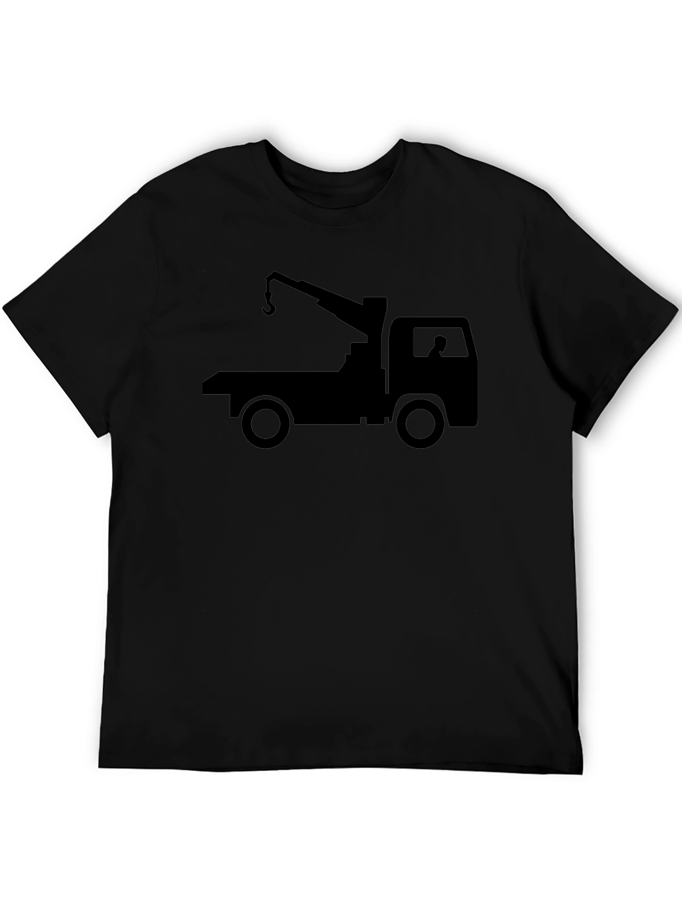 Black Black Crane Truck Graphic Tee - Men's Short Sleeve Crew Neck view 5