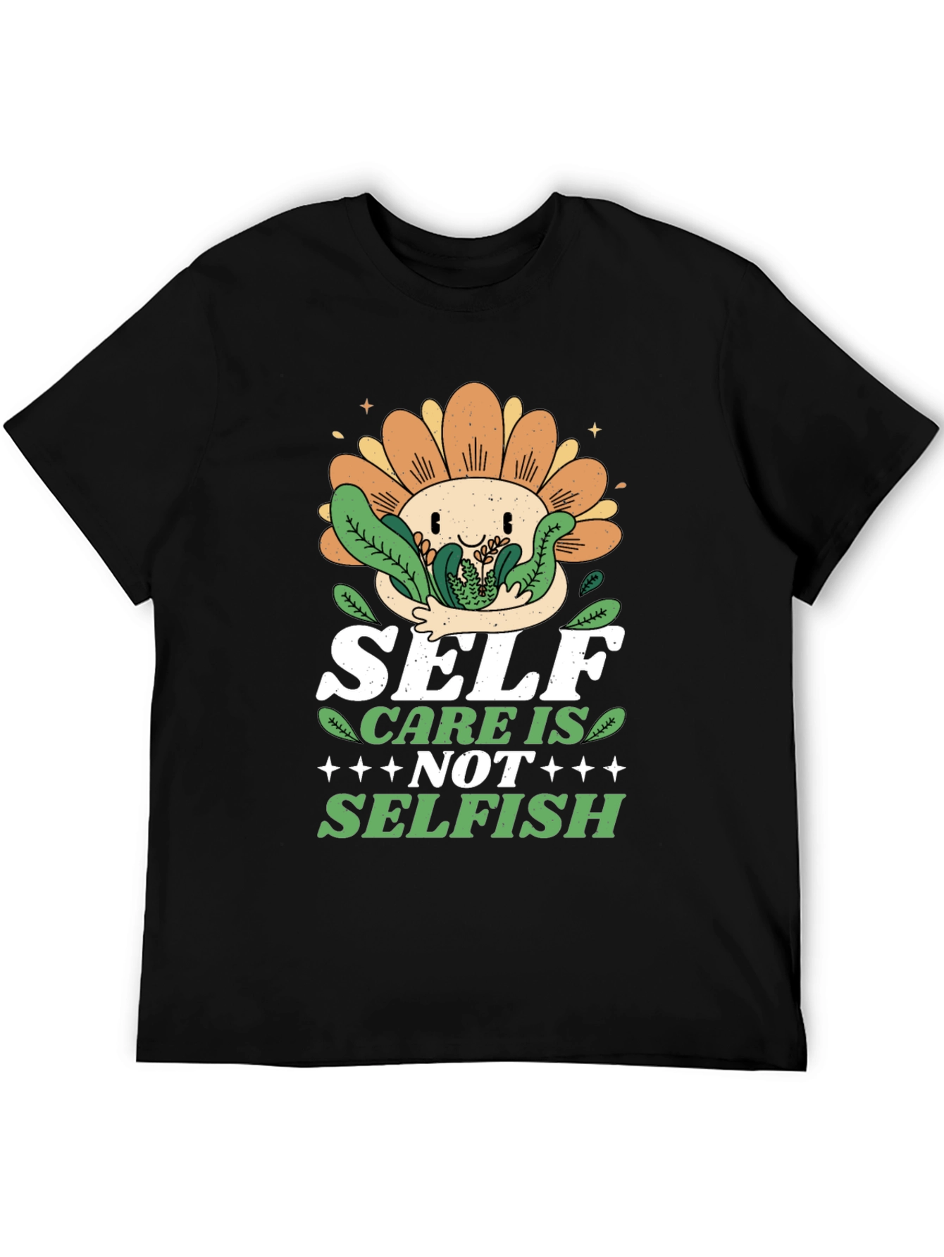 Black Self Care Is Not Selfish Graphic T-Shirt view 5