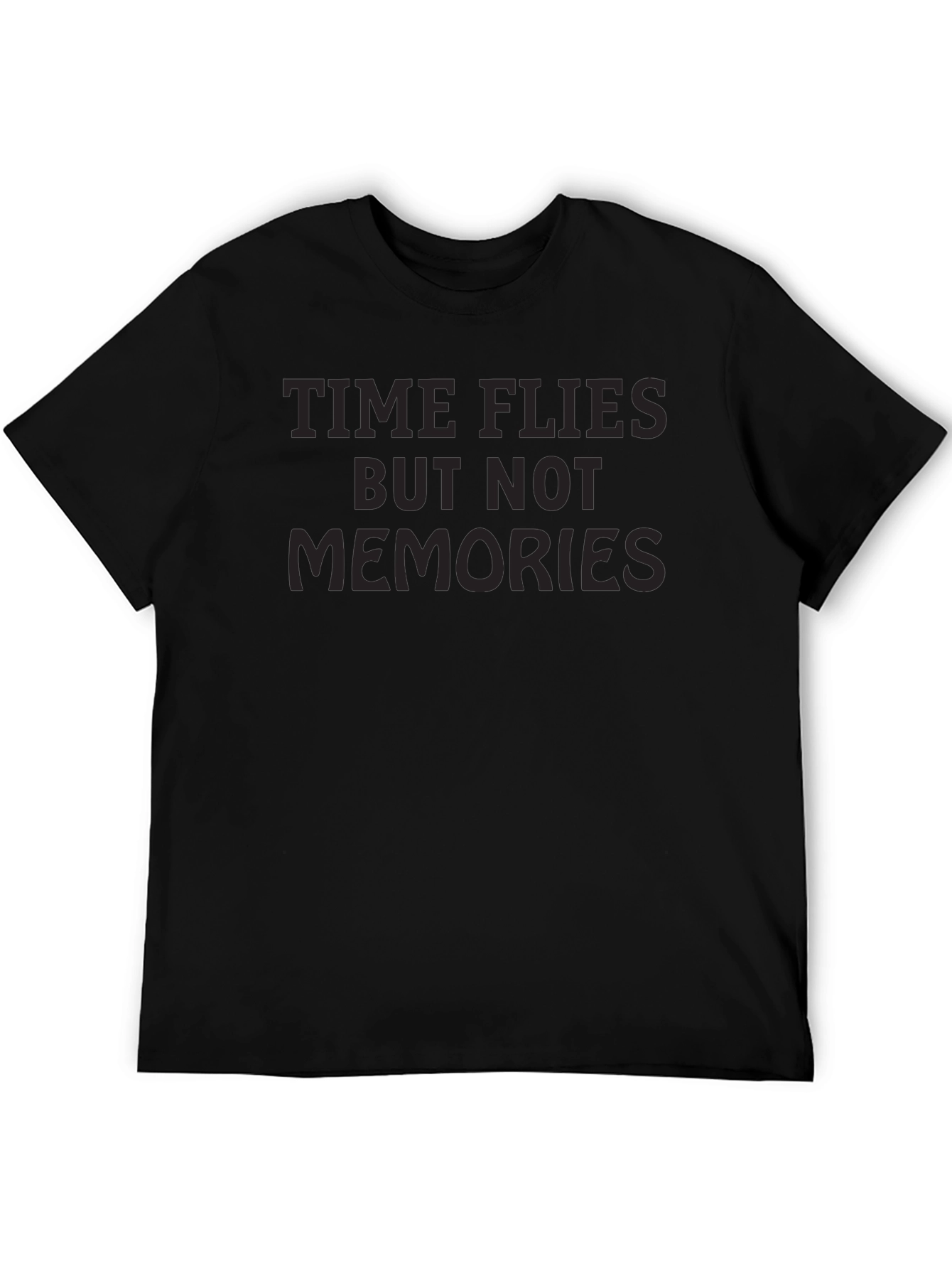 Black Time Flies Graphic Tee - Comfort Black T-Shirt view 5