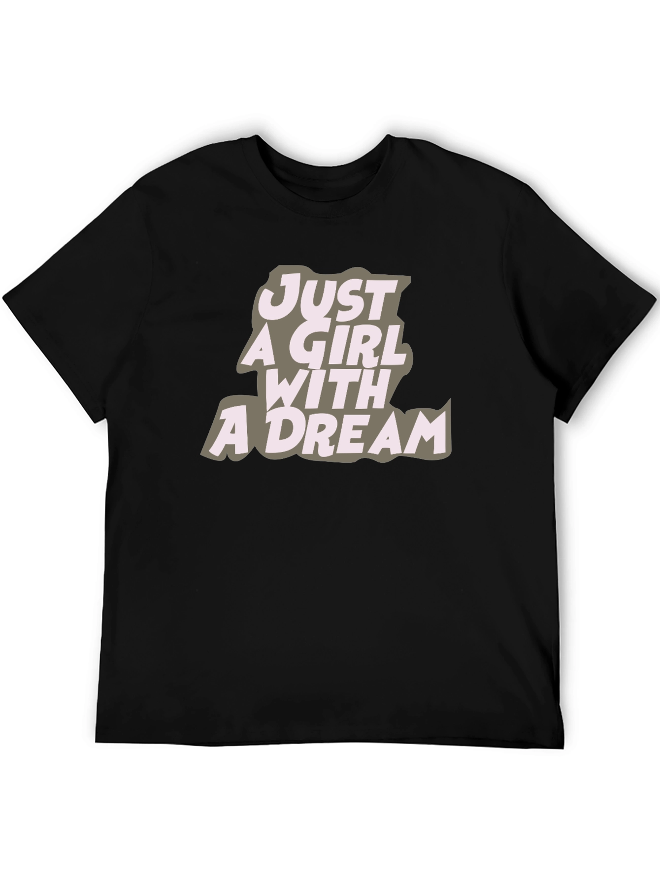 Black Just A Girl With A Dream Black Graphic Tee view 5