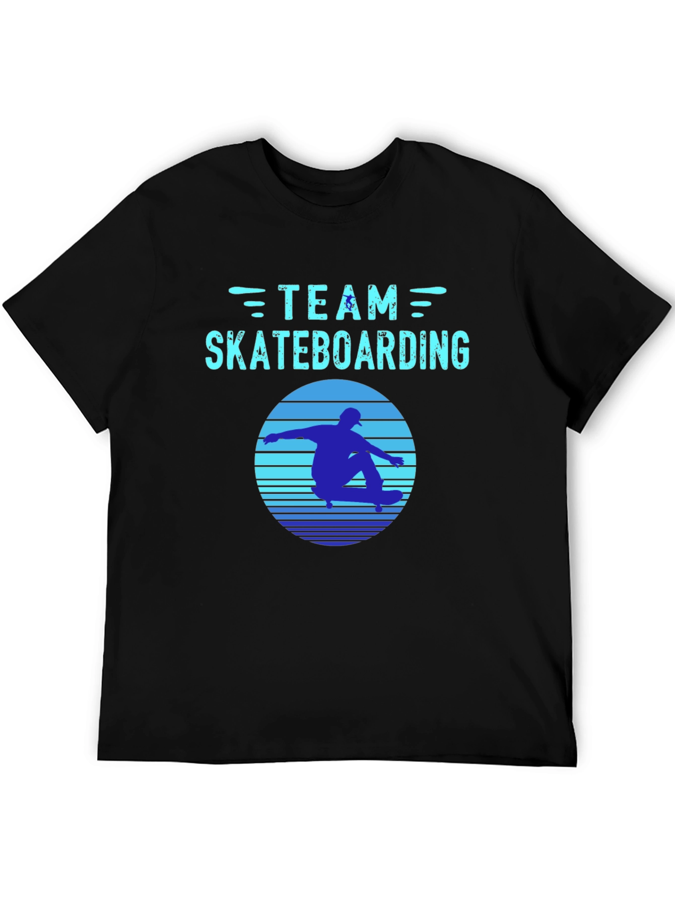 Black Team Skateboarding Graphic Tee - Black view 5