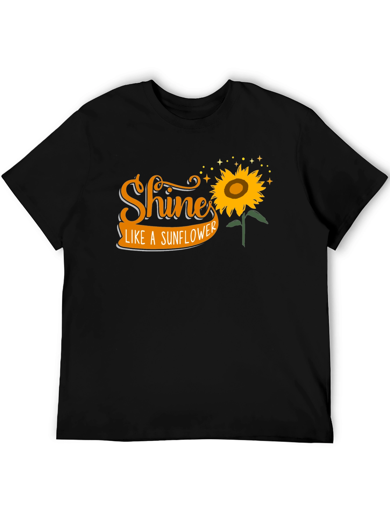 Black Shine Like A Sunflower Graphic Tee view 5