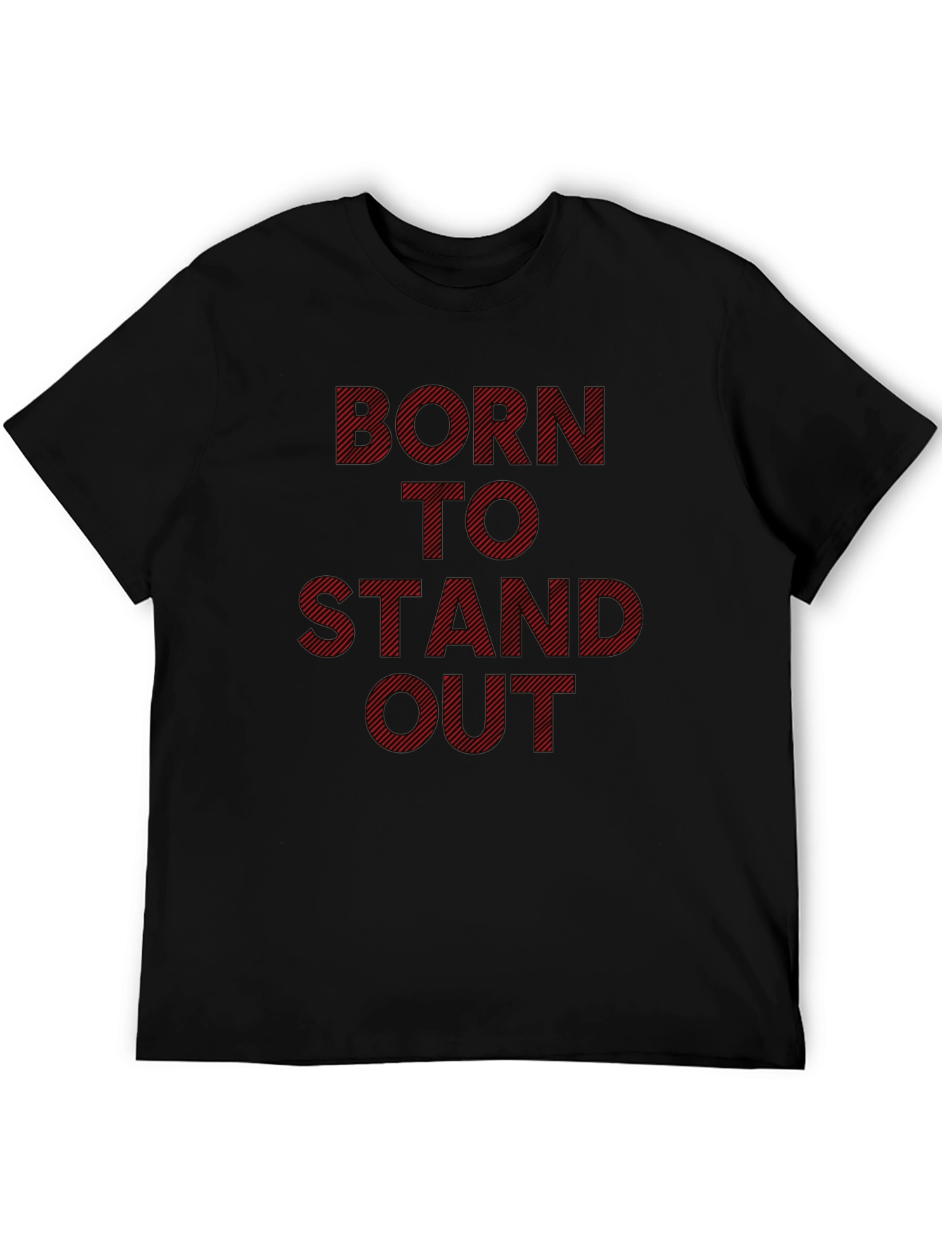 Black Born to Stand Out Black Graphic Tee view 5