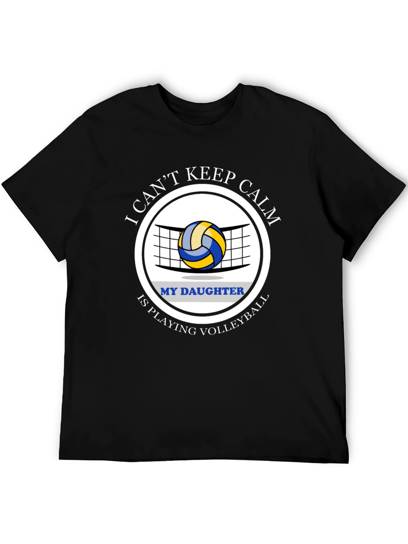 Black Volleyball Daughter T-Shirt, Sport Fan Tee view 5
