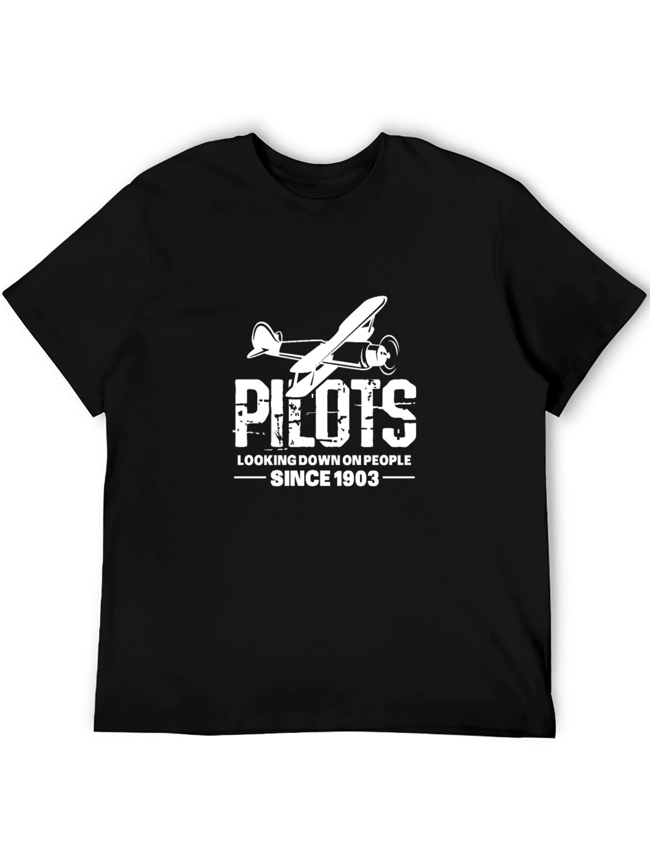 Black Pilots Looking Down Since 1903 Graphic Tee view 5