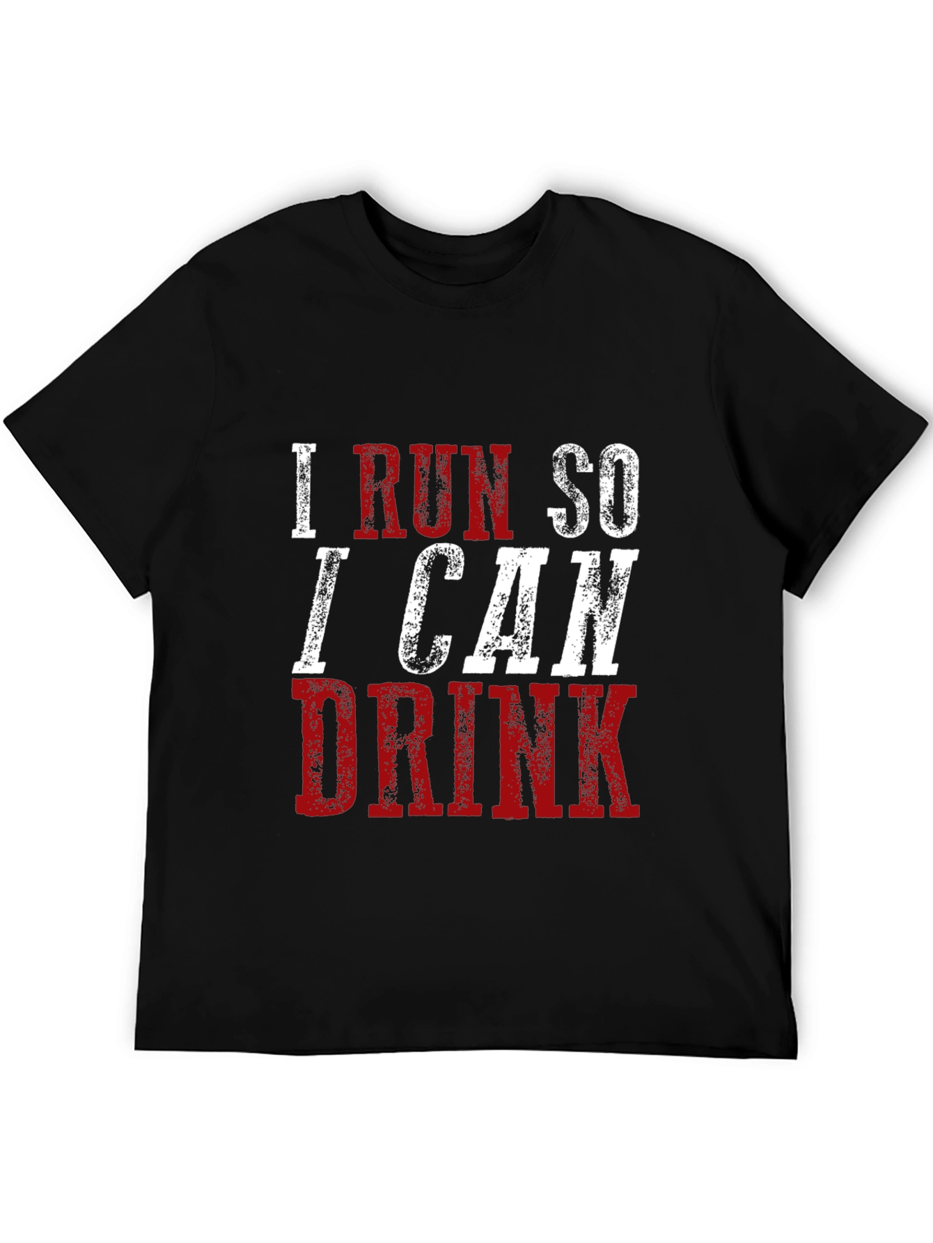 Black Funny 'I Run So I Can Drink' Graphic Tee view 5