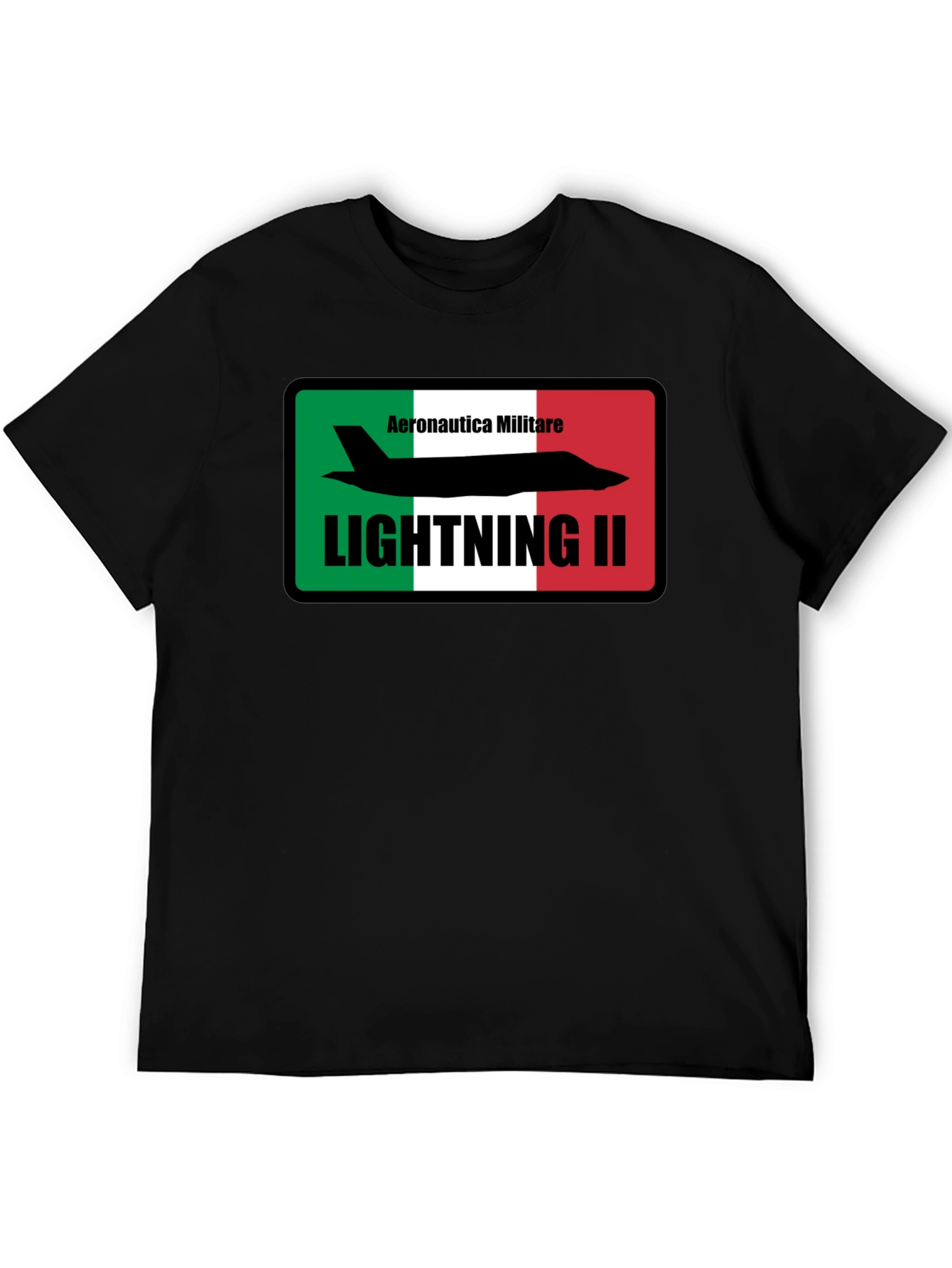 Black Aeronautica Militare Lightning II T-Shirt - Black view 5