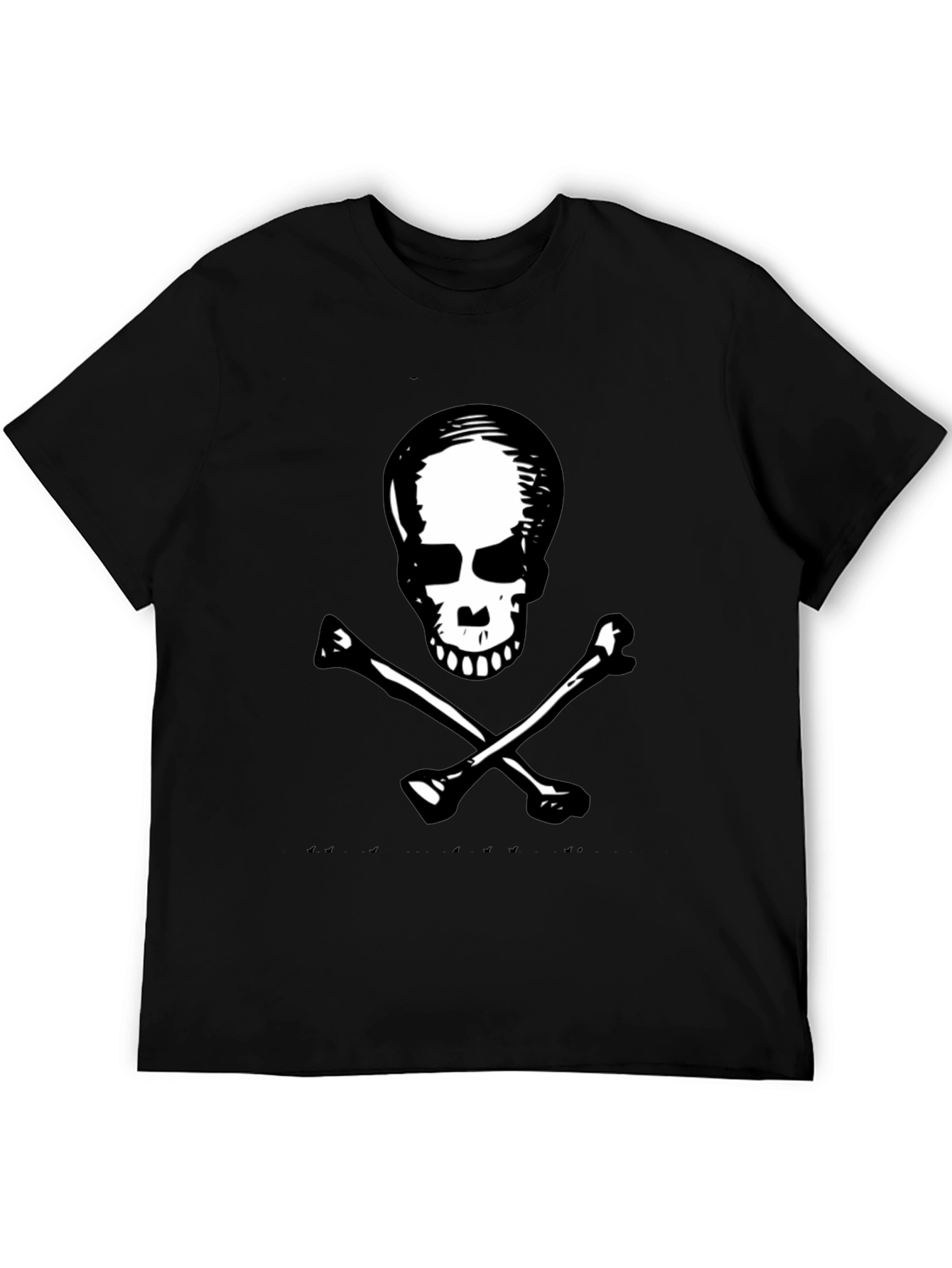 Black Skull & Crossbones Graphic Tee - Black view 5