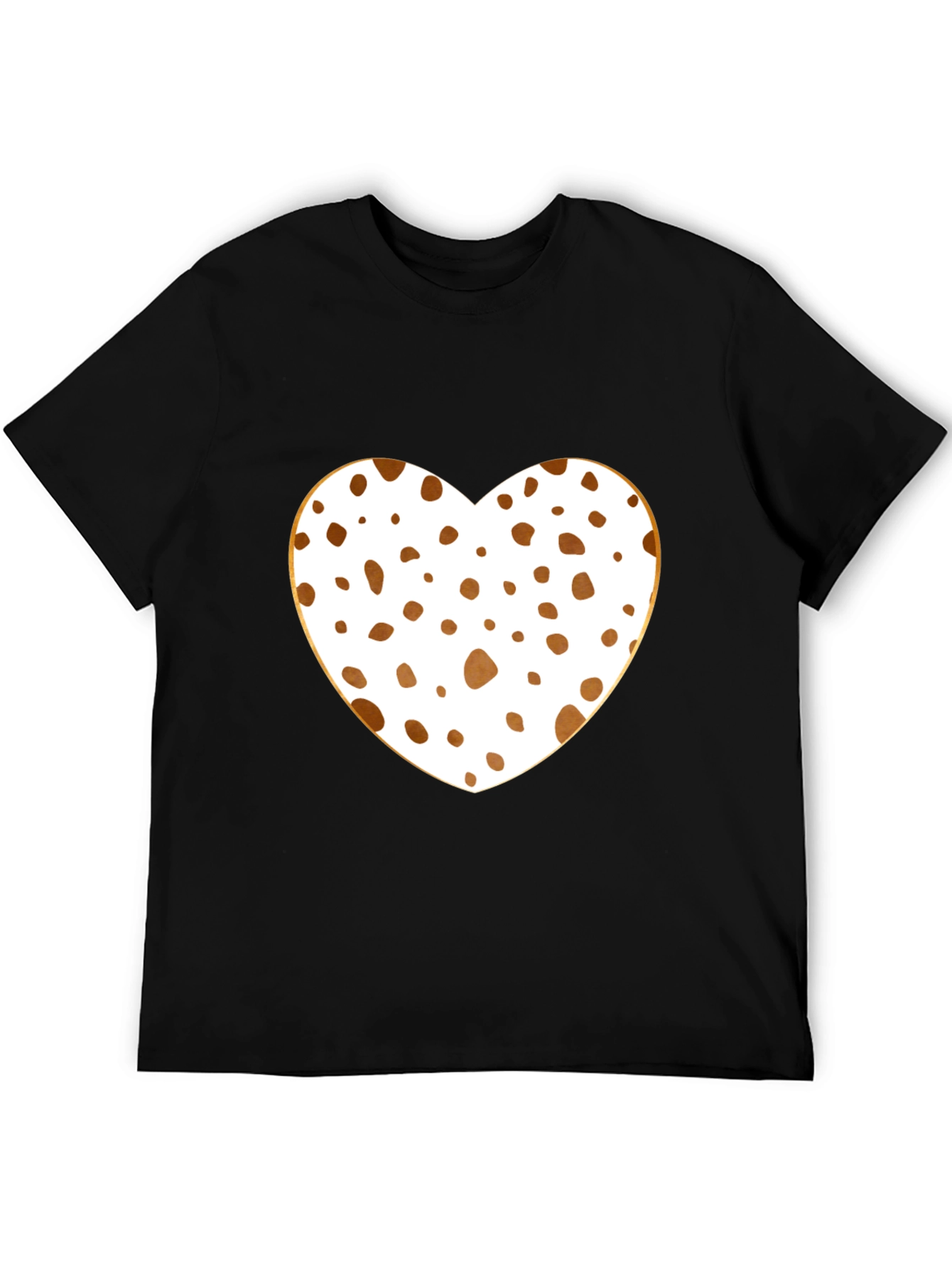 Black Spotted Heart T-Shirt - Black view 5
