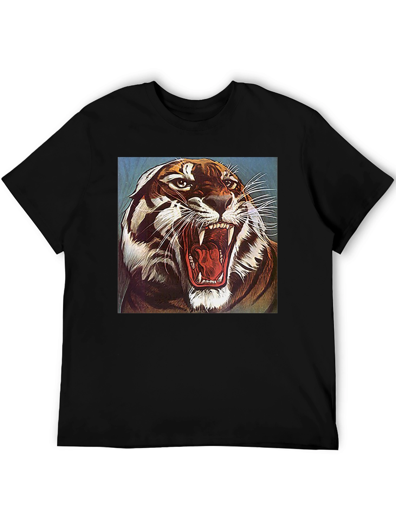 Black Roaring Tiger Graphic Tee - Fierce Style view 5