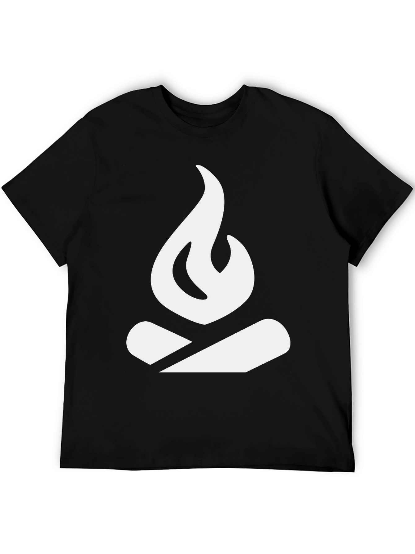 Black Campfire Graphic Tee - Black Cotton Blend view 5