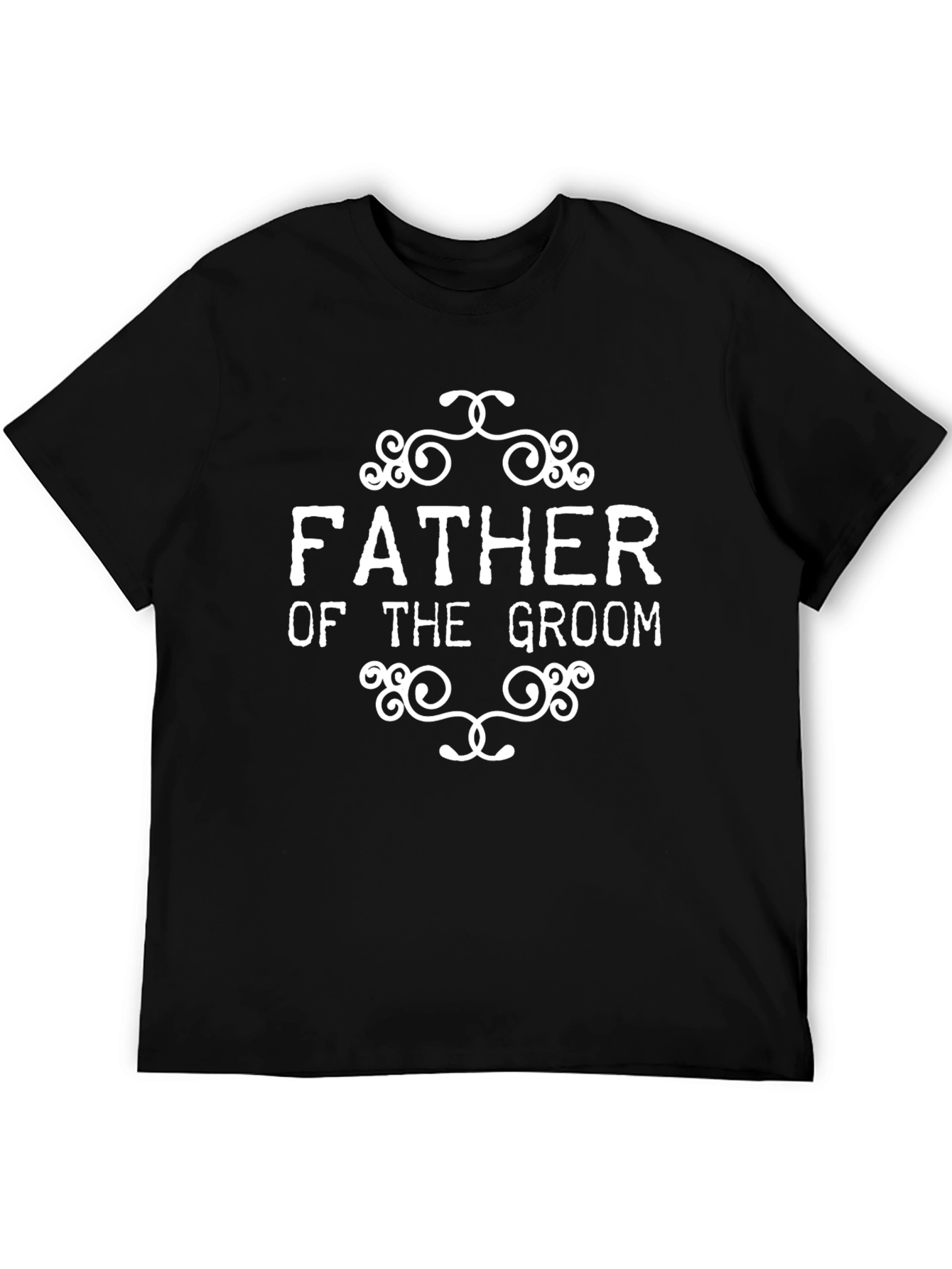 Black Father of the Groom Graphic T-Shirt view 5