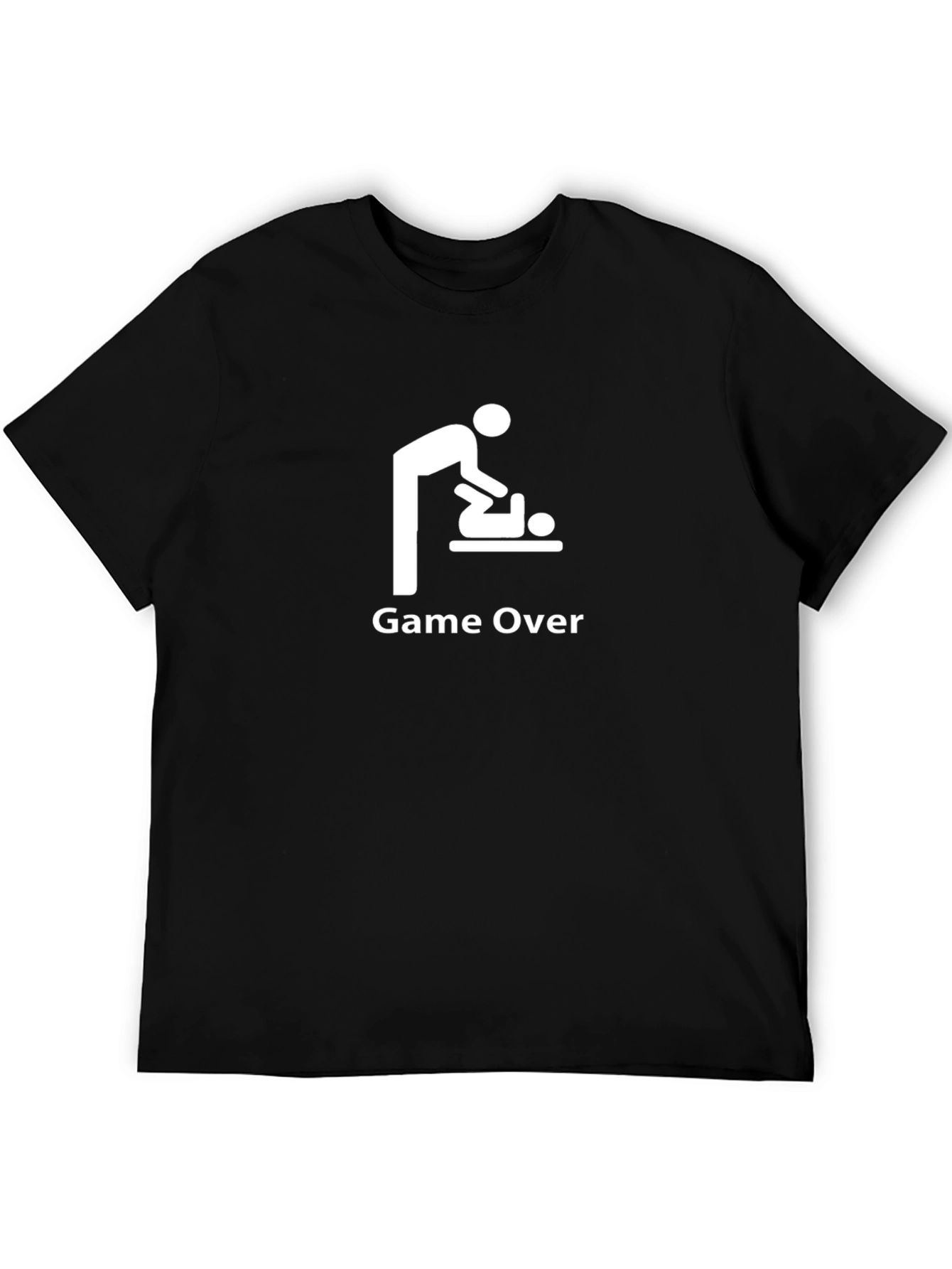 Black Game Over Changing Baby T-Shirt view 5
