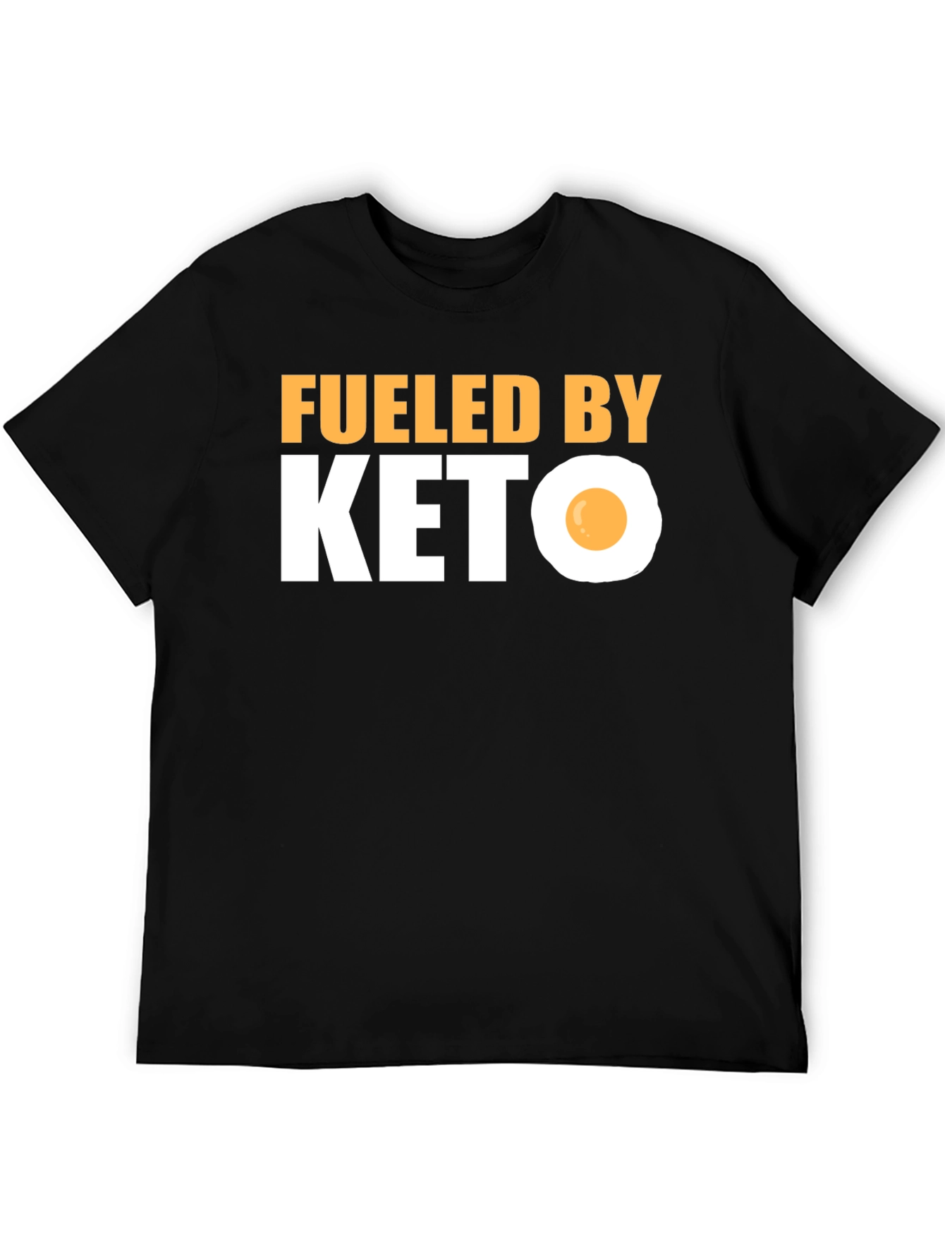 Black Fueled By Keto T-Shirt Funny Diet Tee view 5