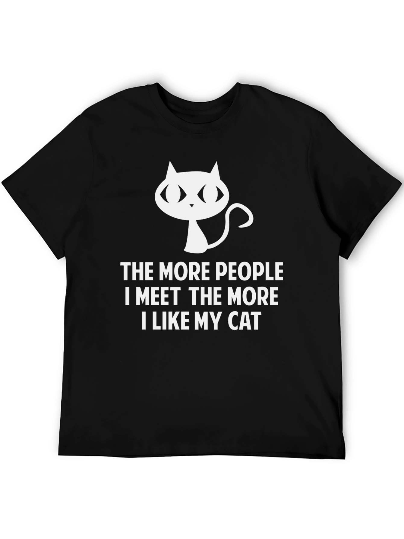 Black Cat Lover T-Shirt - Funny Introvert Tee view 5