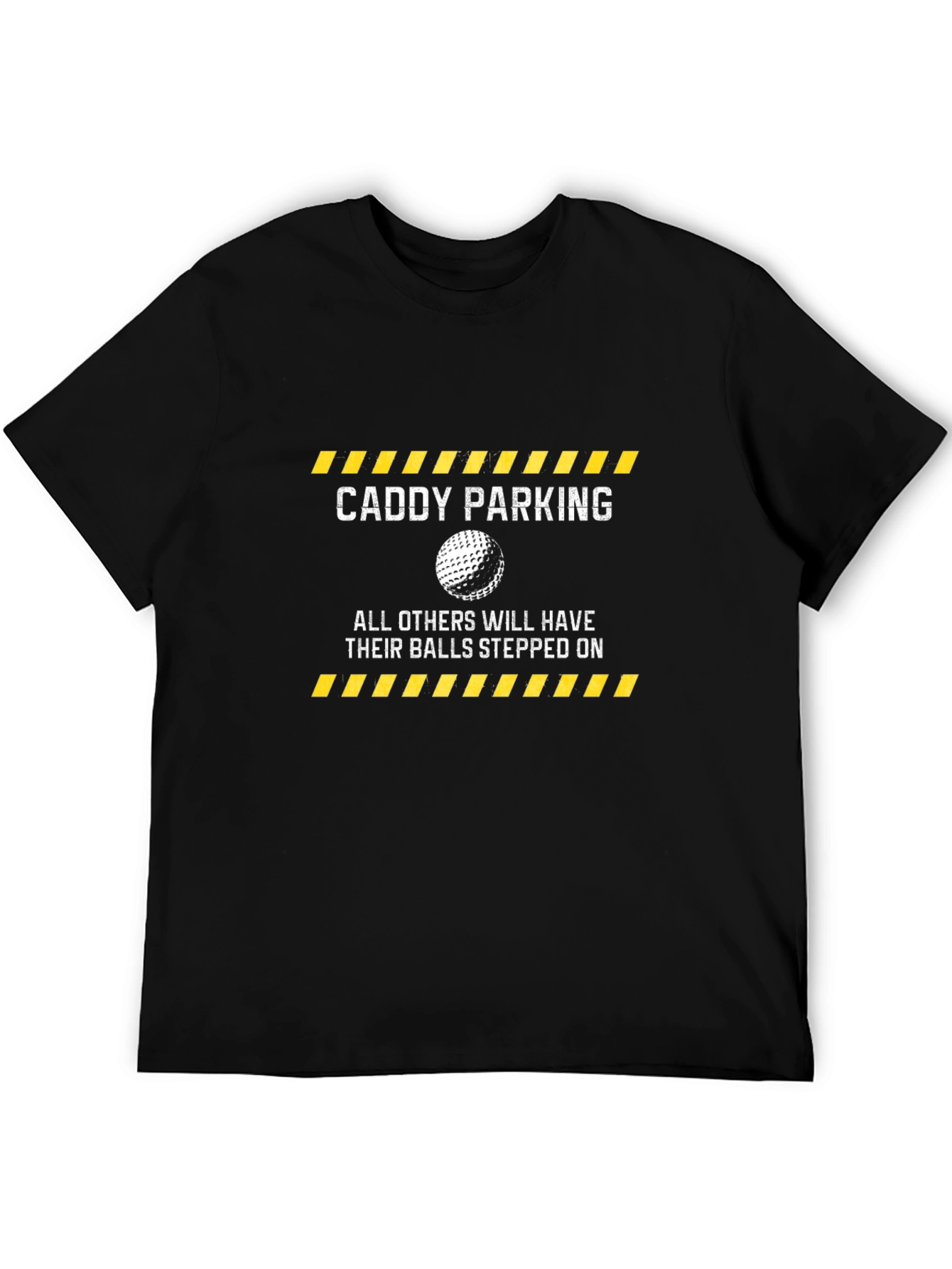 Black Caddy Parking Funny Golf T-Shirt view 5