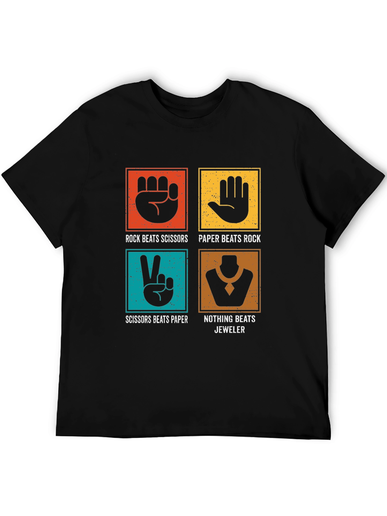 Black Rock Paper Scissors Jeweler Graphic Tee view 5