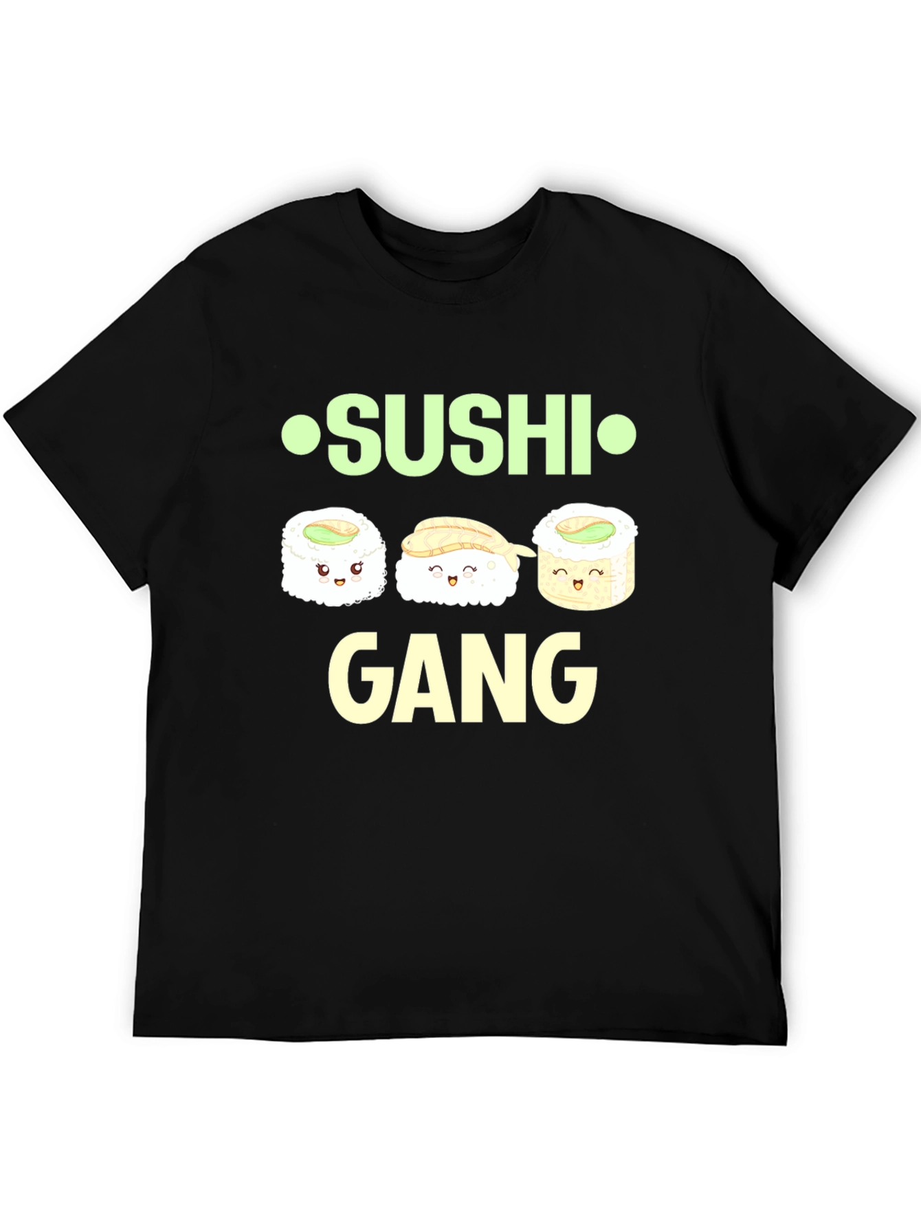 Black Sushi Gang Graphic Tee - Funny Food Shirt view 5