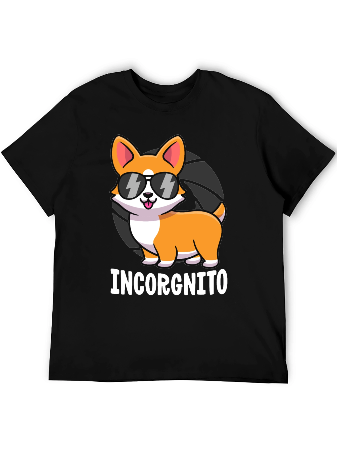 Black Incorgnito Corgi Graphic T-Shirt view 5