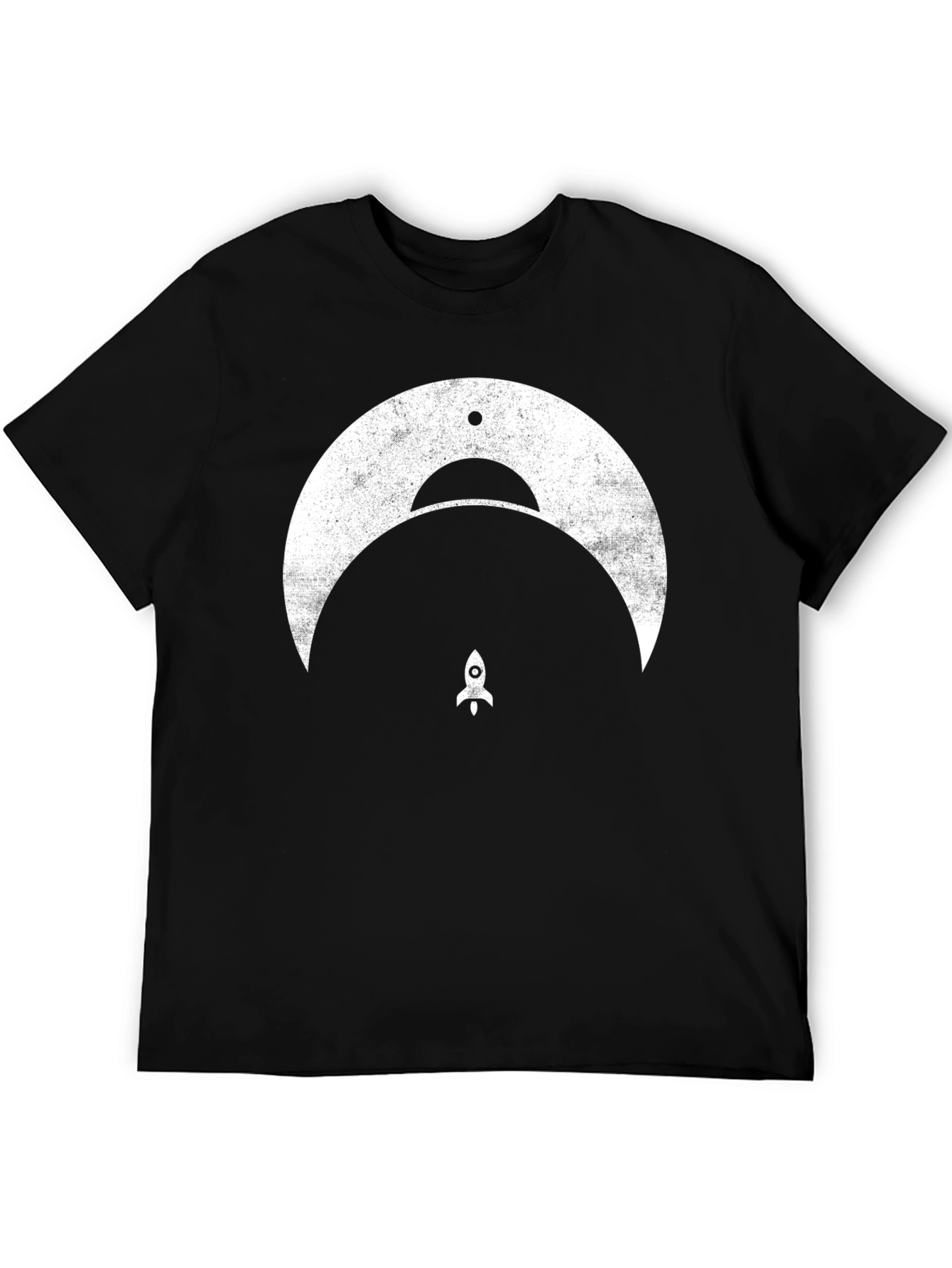Black Retro Rocket Graphic Tee view 5