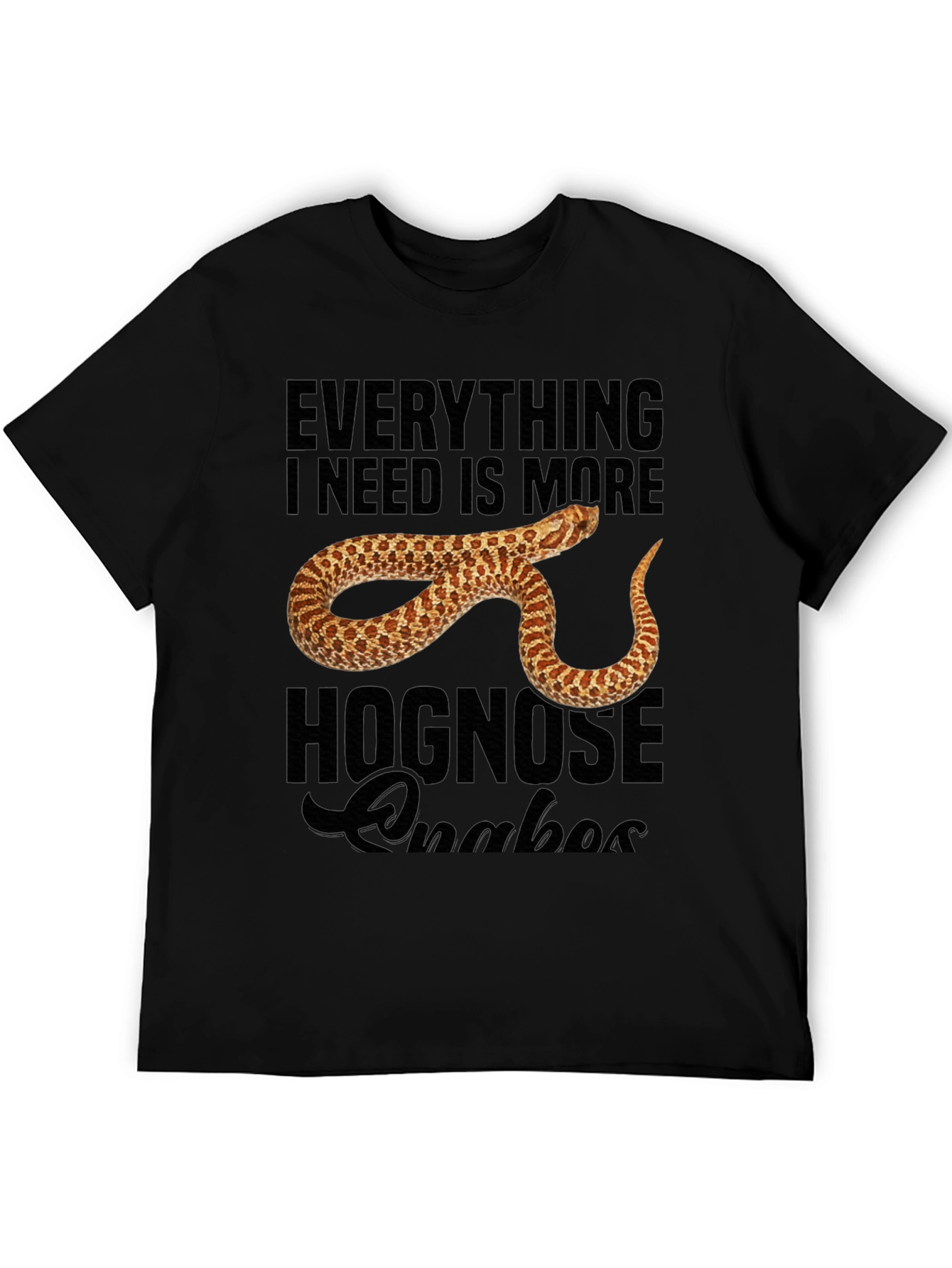 Black Hognose Snake Lover Graphic T-Shirt view 5