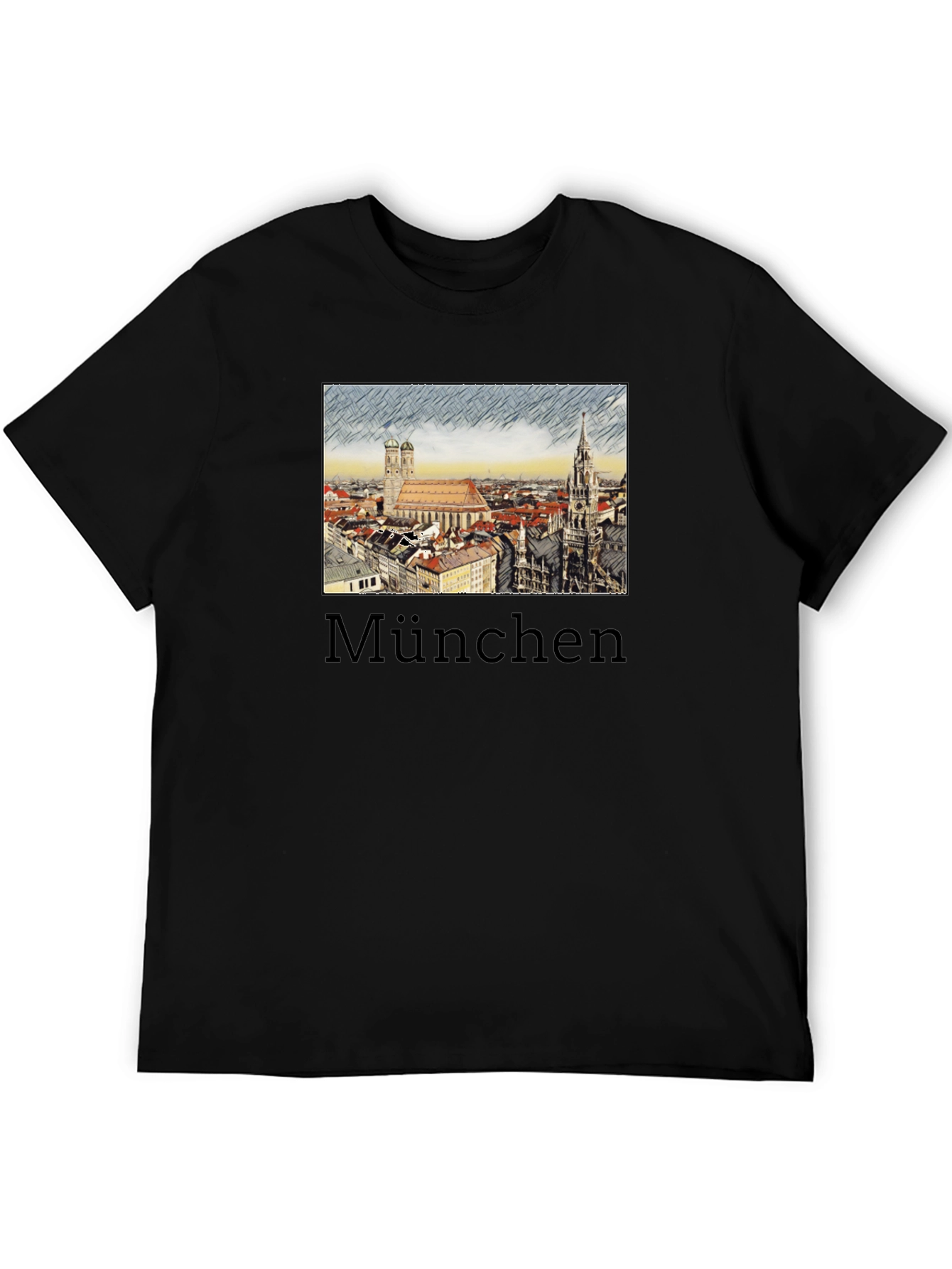 Munich Cityscape Graphic Tee - Urban Style - 5