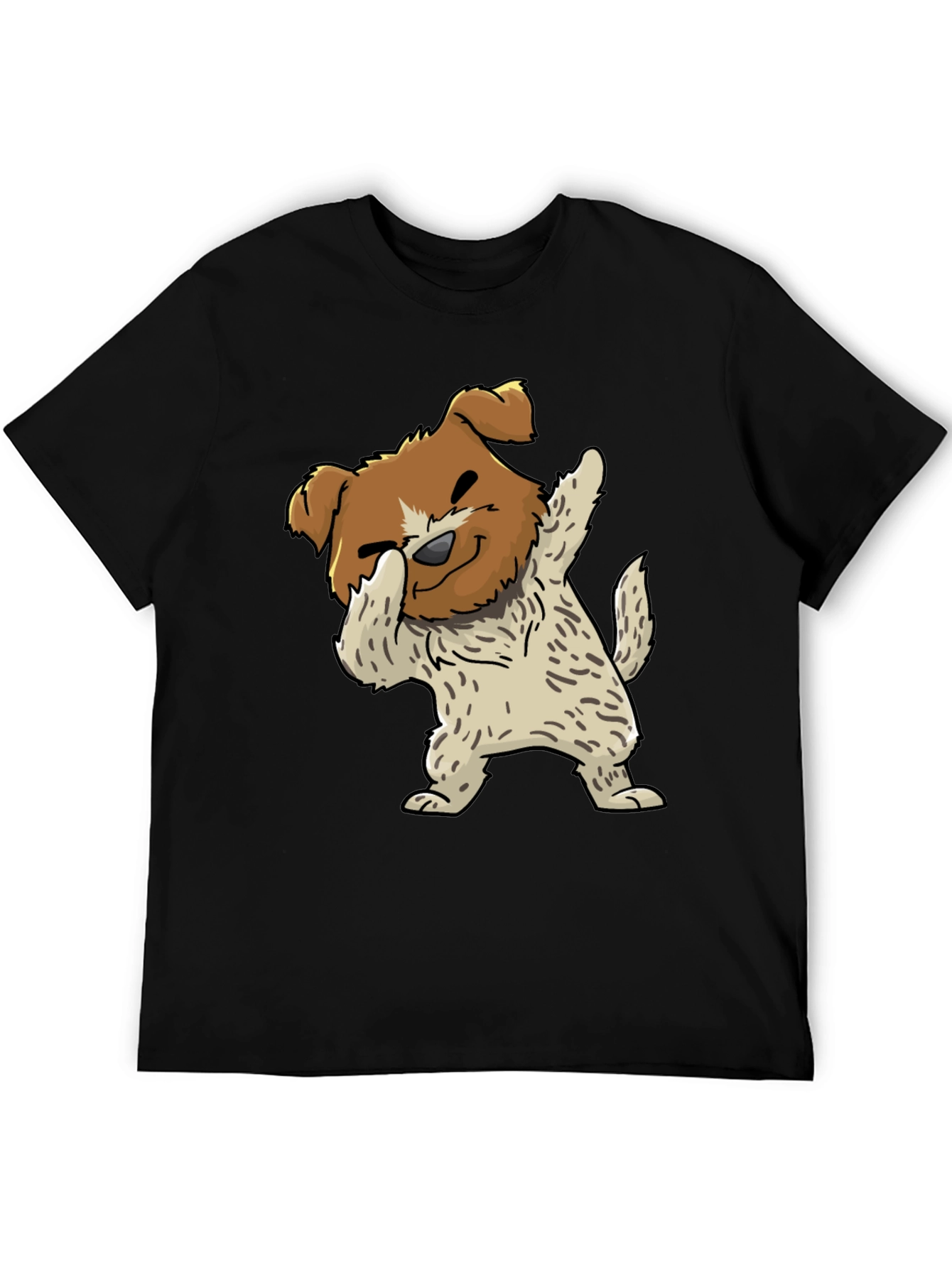 Black Dog Dabbing Graphic Tee - Black Cotton Blend view 5