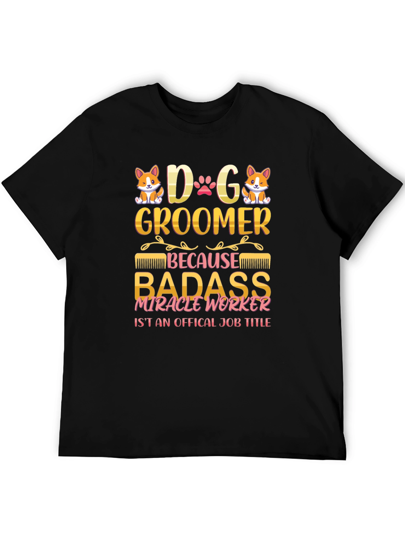 Black Dog Groomer Graphic T-Shirt view 5