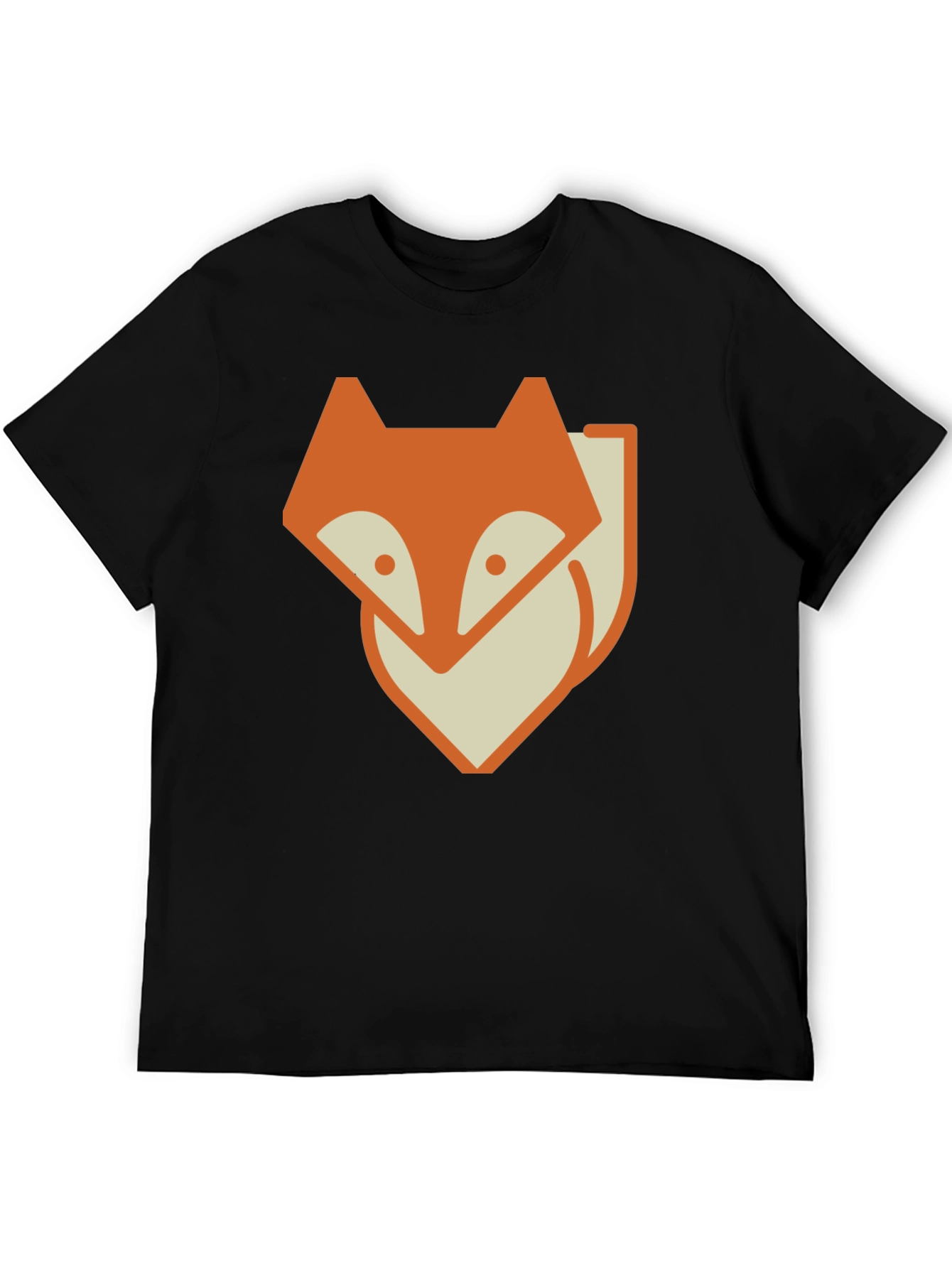 Black Fox Graphic Print Tee - Stylish Black T-Shirt view 5