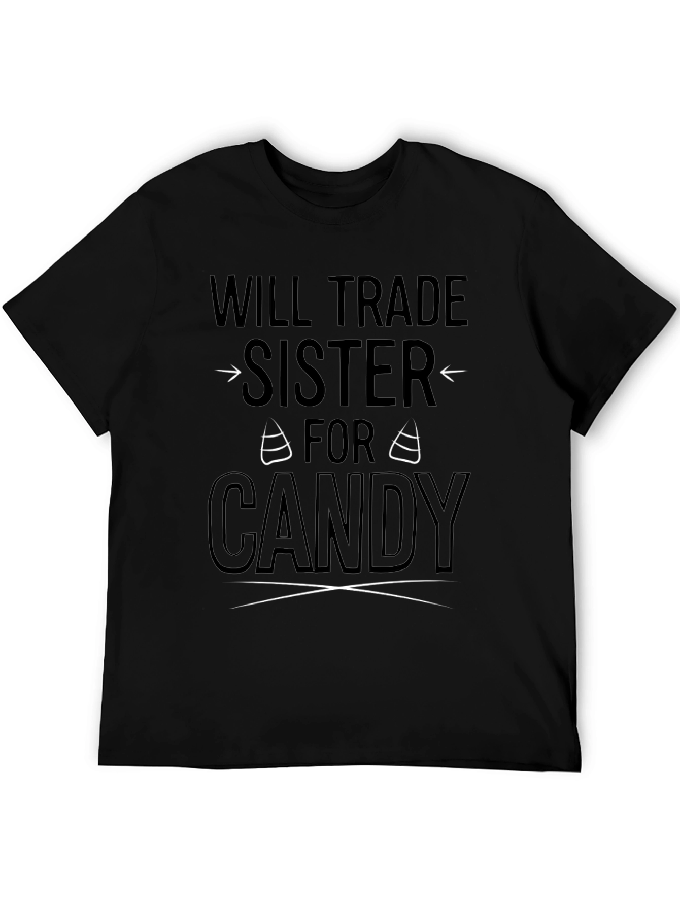 Black Will Trade Sister for Candy Black Graphic T-Shirt view 5