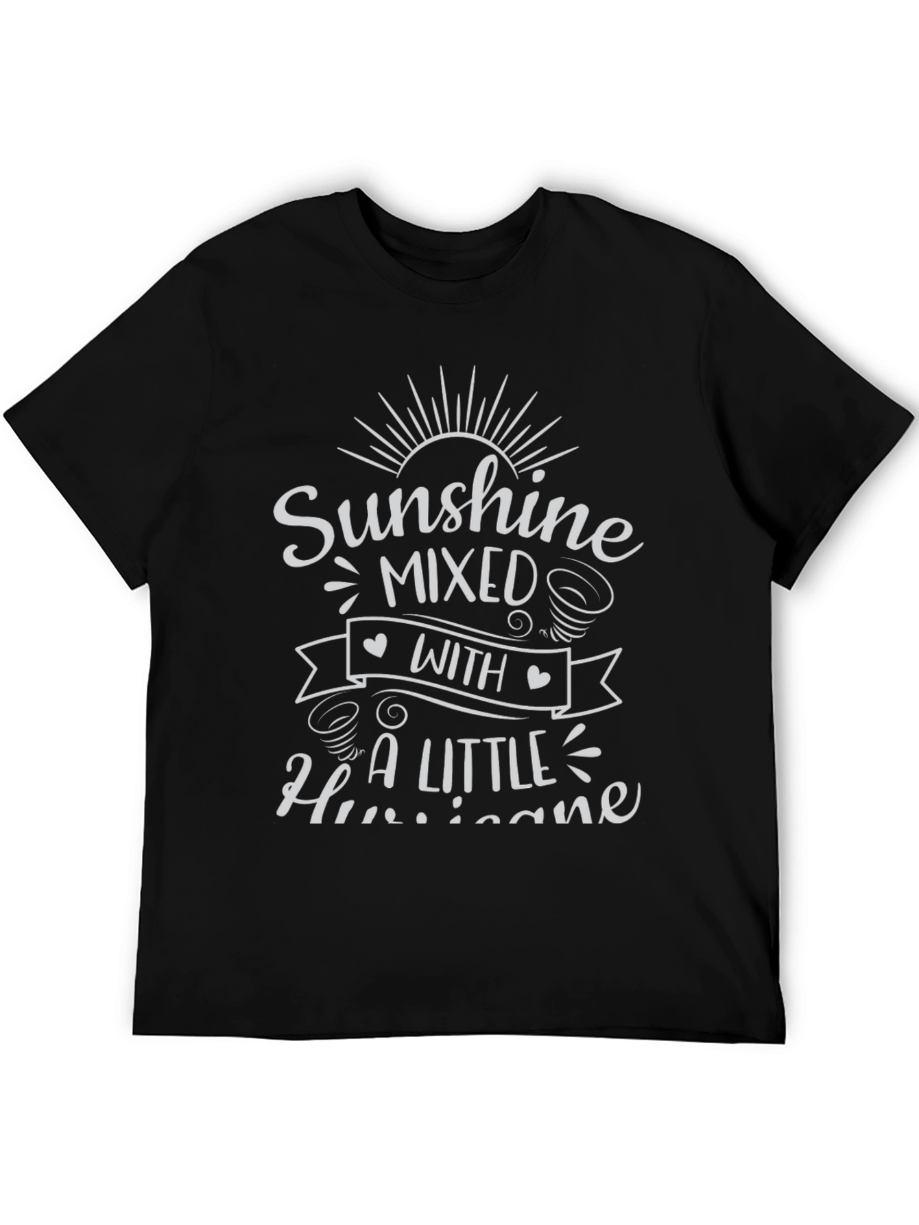 Black Sunshine & Hurricane Graphic T-Shirt view 5