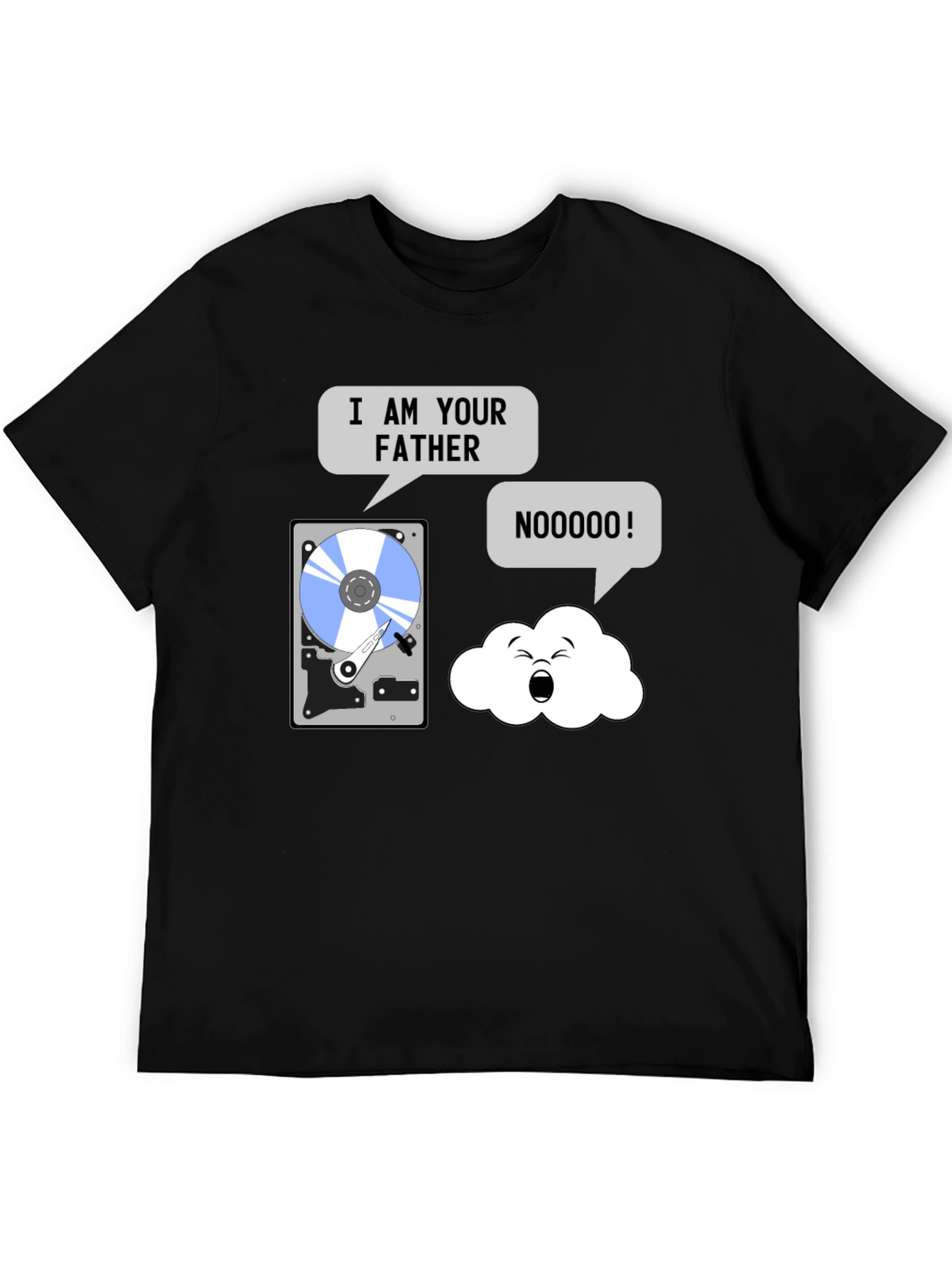 Black I am Your Father Data T-Shirt view 5