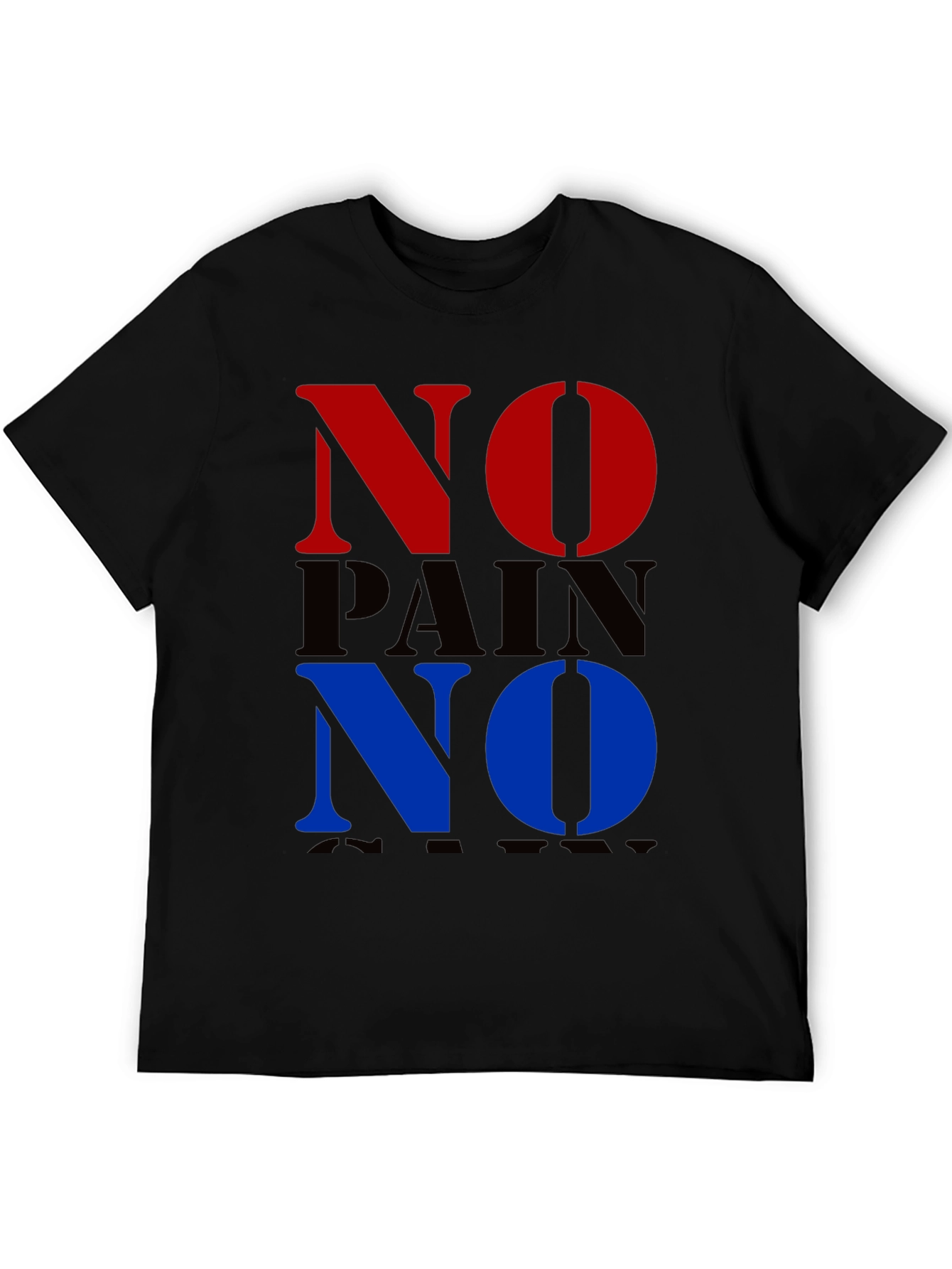 Black No Pain No Gain Graphic T-Shirt view 5