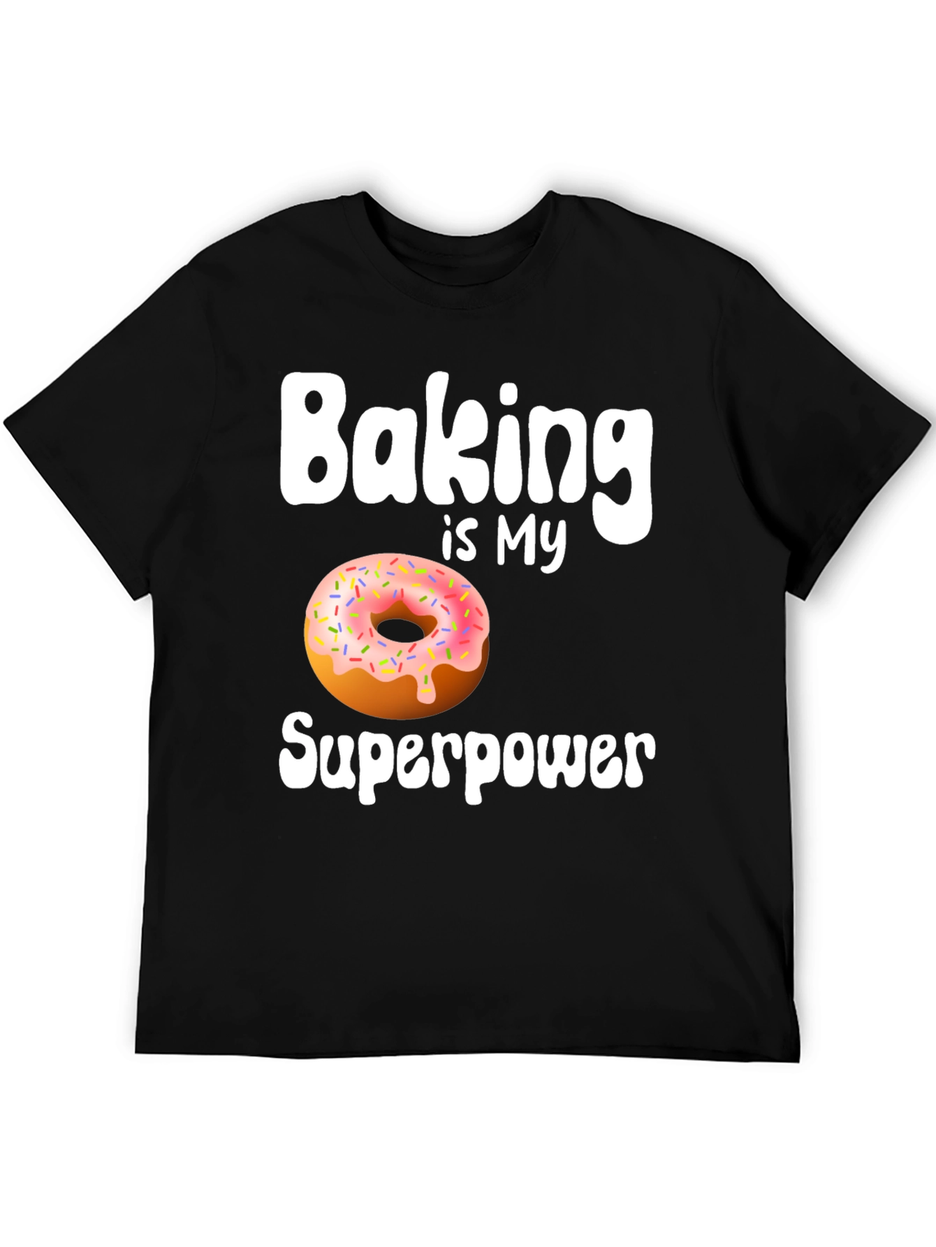 Black Baking is My Superpower Donut T-Shirt view 5