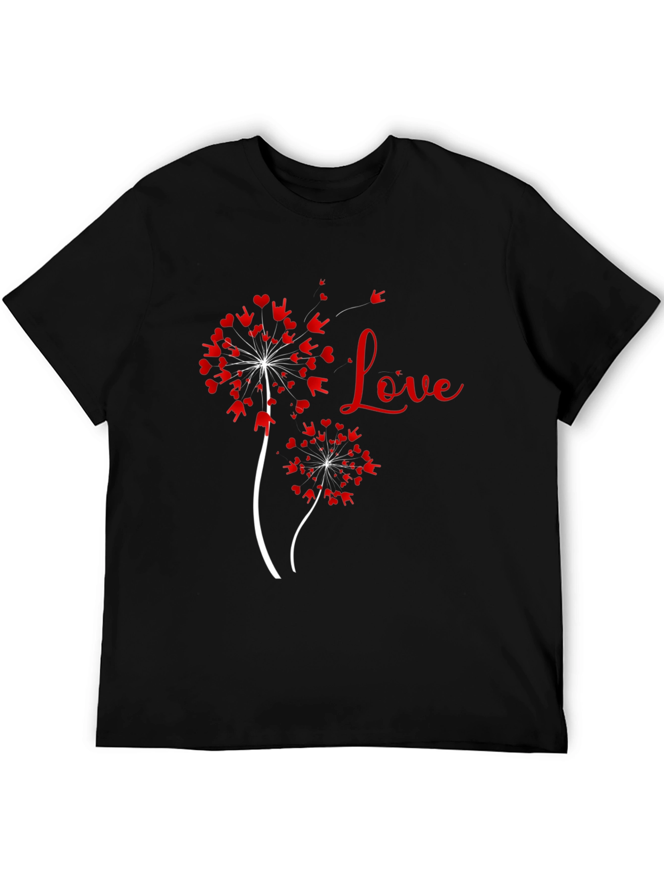 Black Love Dandelion ASL Graphic Tee view 5